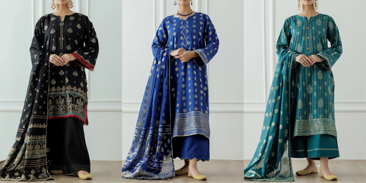 Celebrate Eid al-Azha in Style: Unstitched Lawn Jacquard Fabrics from Orient Textiles.