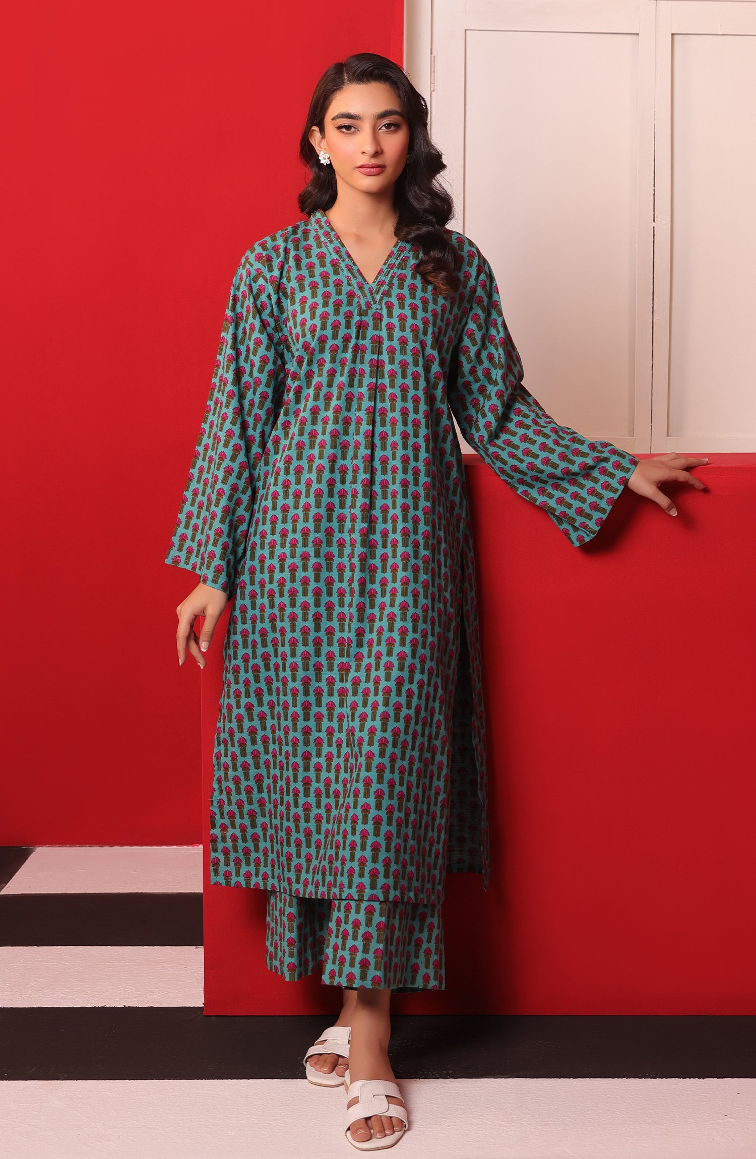 WRCK23W-2029 KHADDAR Women READY TO WEAR SHIRT PANTS