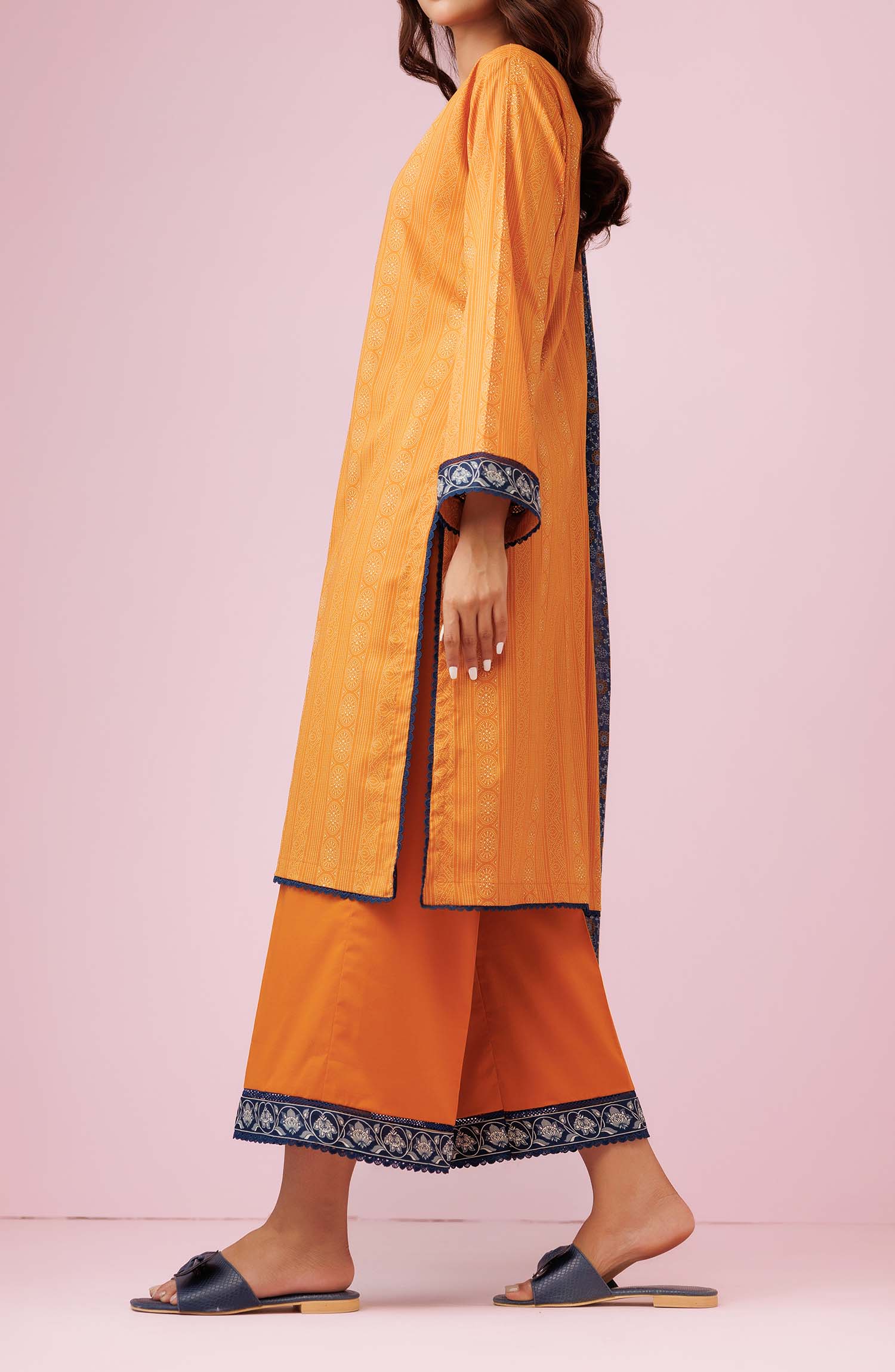 OTL-24-207/U OCHRE LAWN Women UNSTITCHED SHIRT DUPATTA PANTS