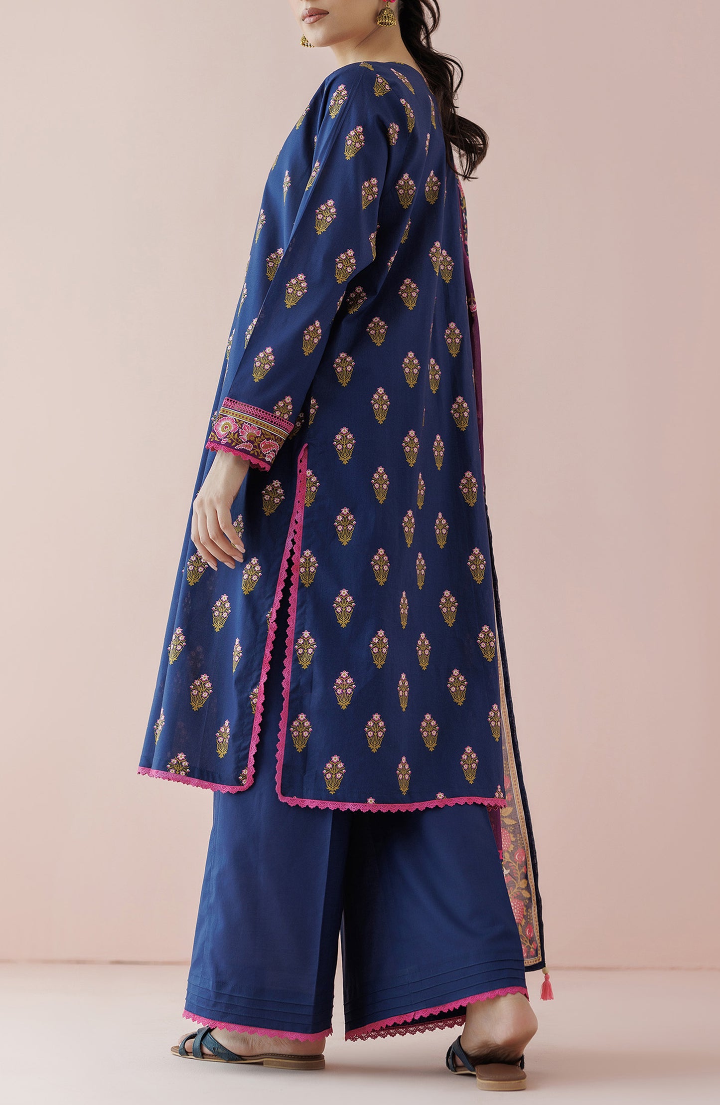 OTL-24-087/U BLUE LAWN Women UNSTITCHED SHIRT DUPATTA PANTS