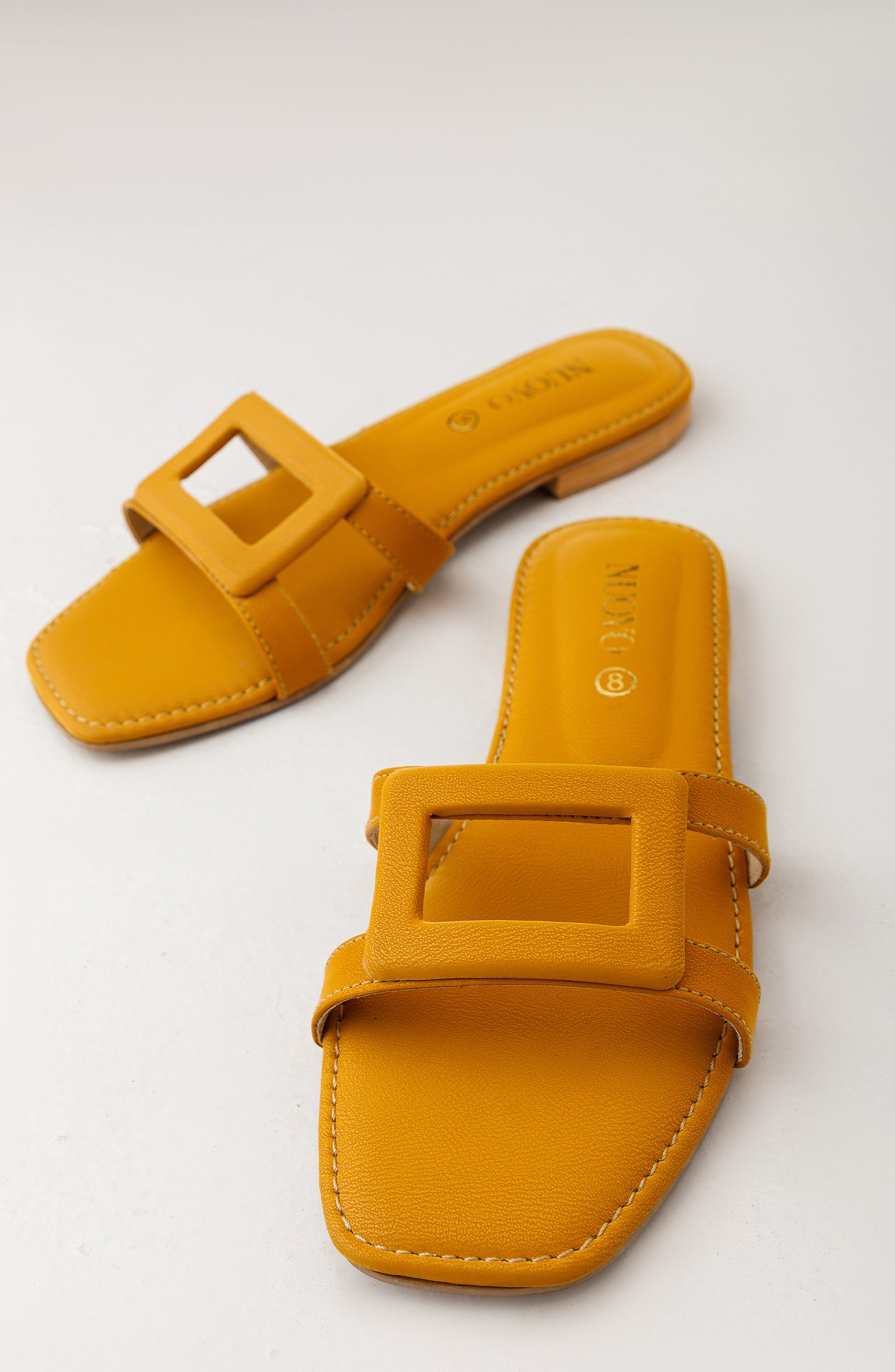 WAFF23W-1005 MUSTARD MIX  FOOTWEAR FLAT SANDALS