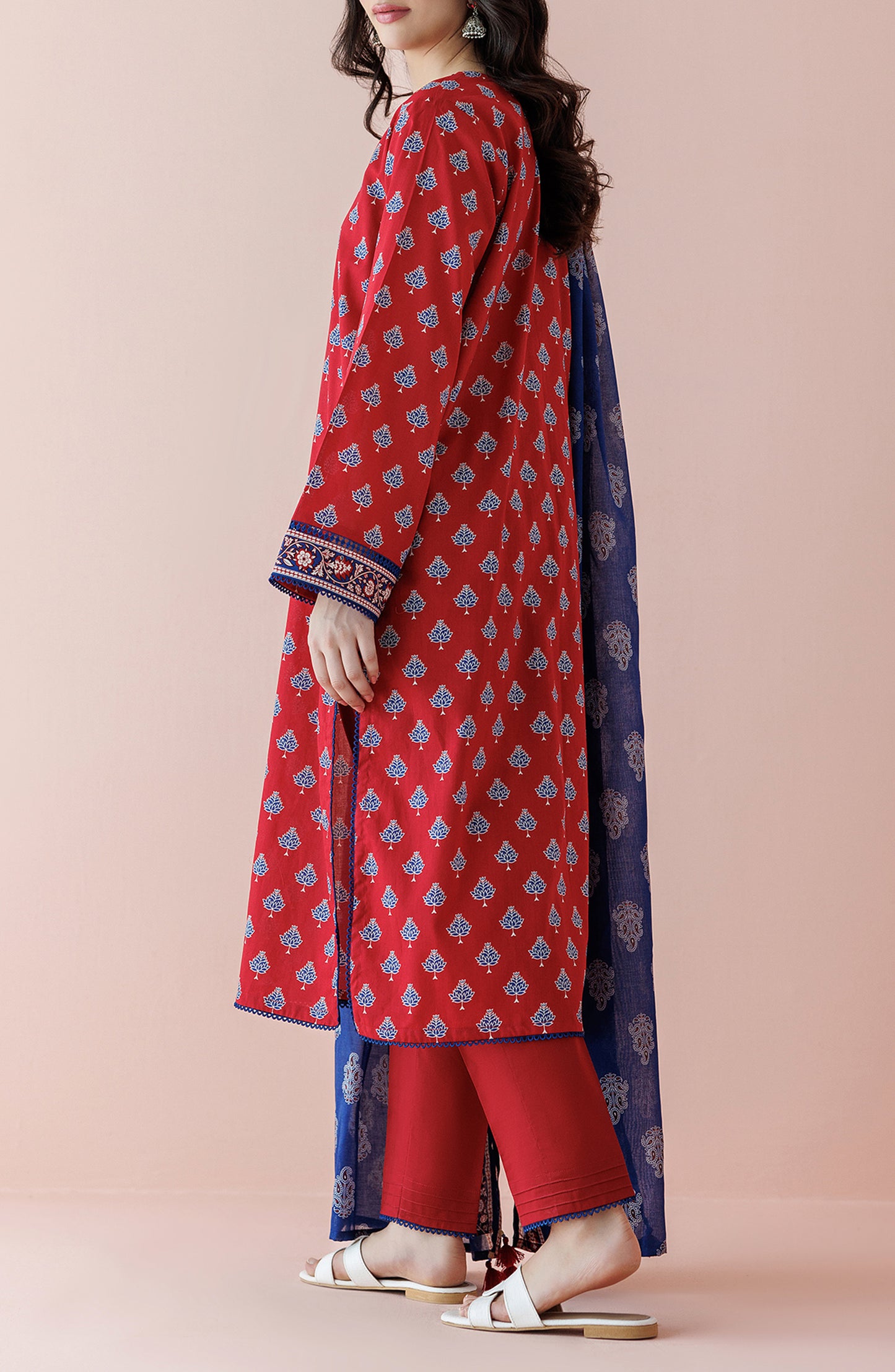 OTL-24-173/U BLUE LAWN Women UNSTITCHED SHIRT DUPATTA PANTS
