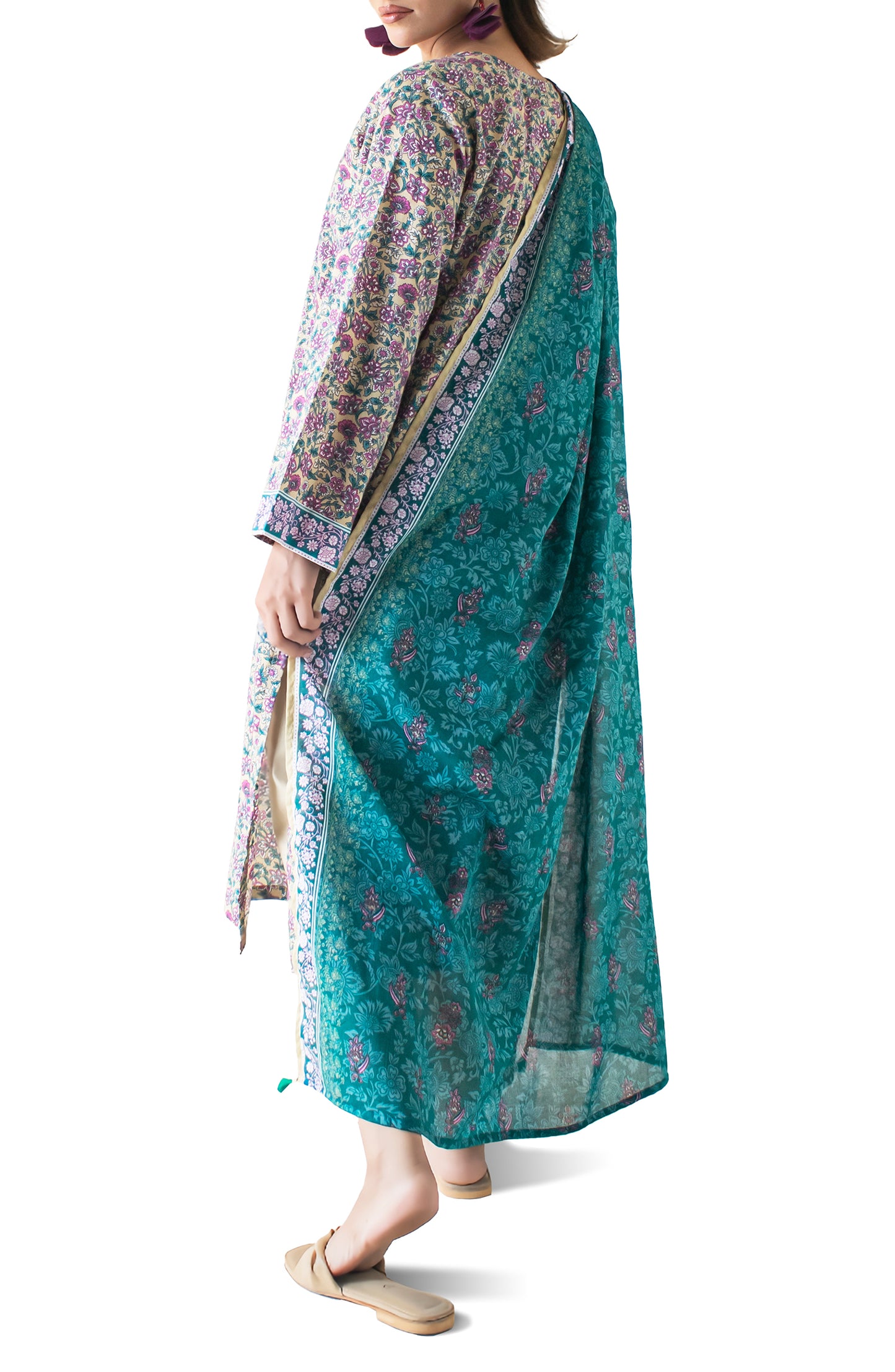 OTL-24-436/U YELLOW LAWN Women UNSTITCHED SHIRT DUPATTA PANTS