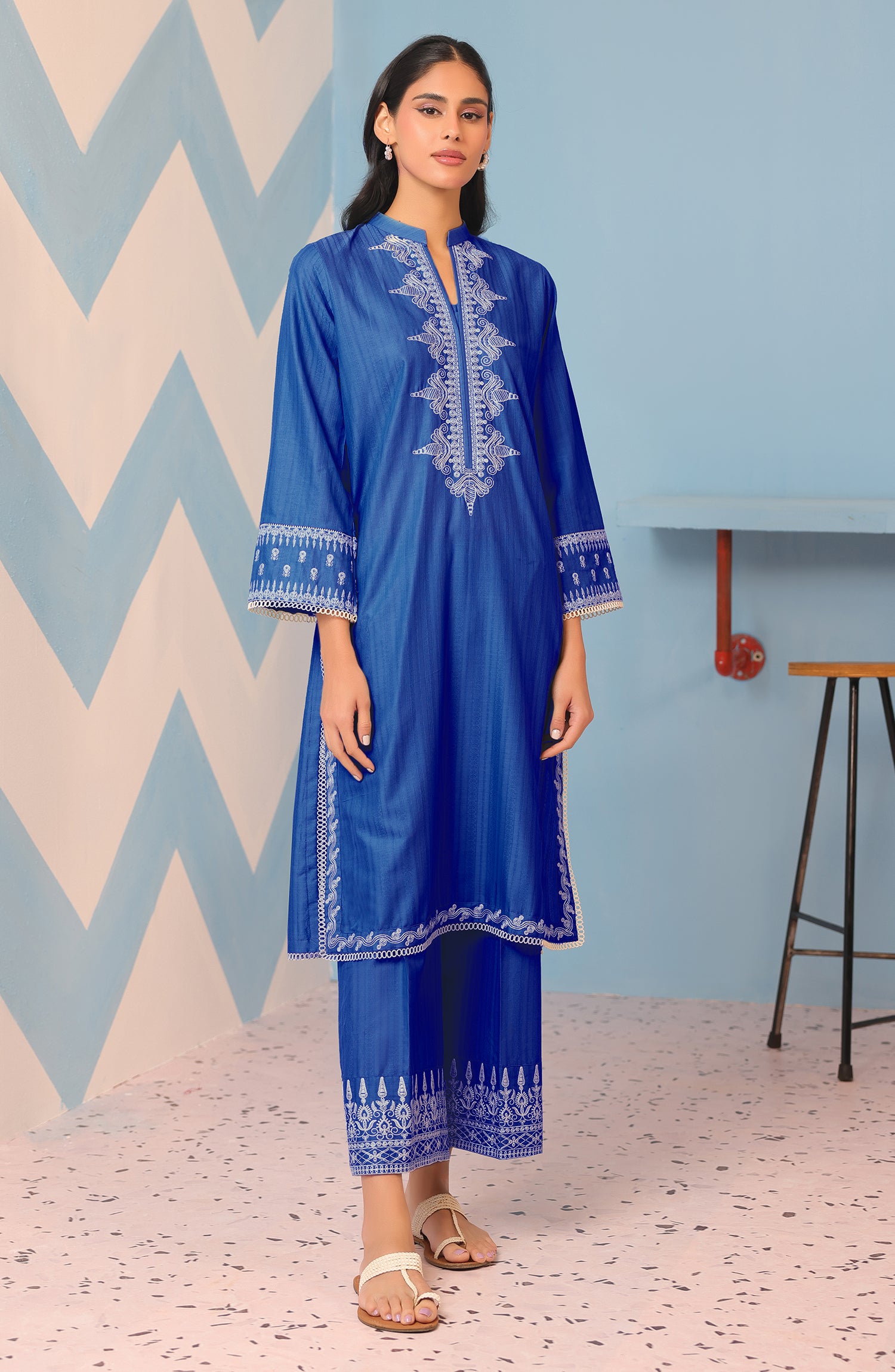 WRHJ23W-2024 JACQUARD Women READY TO WEAR SHIRT PANTS