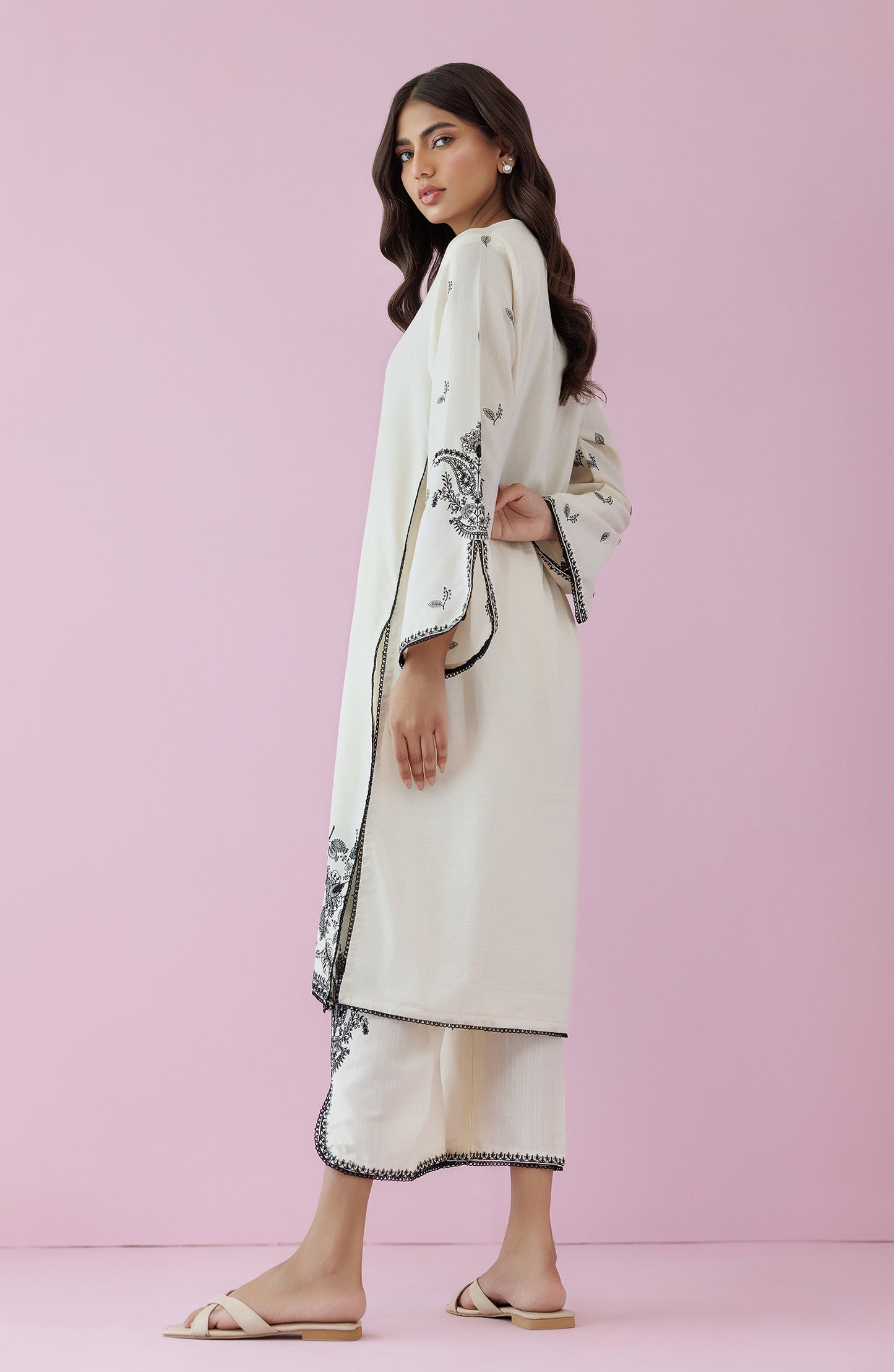 WRHD24S-2003 DOBBY Women READY TO WEAR SHIRT PANTS