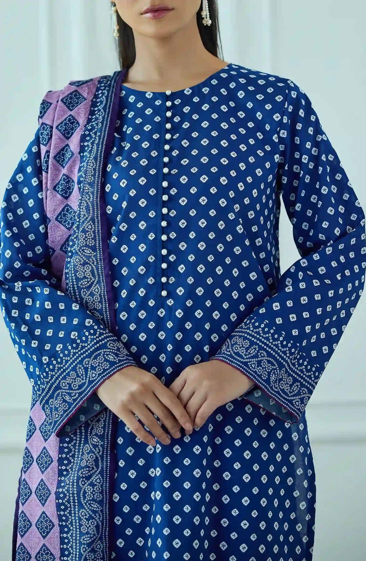 Unstitched | 3 Piece | Printed | Lawn Shirt | OTL-20365/U BLUE