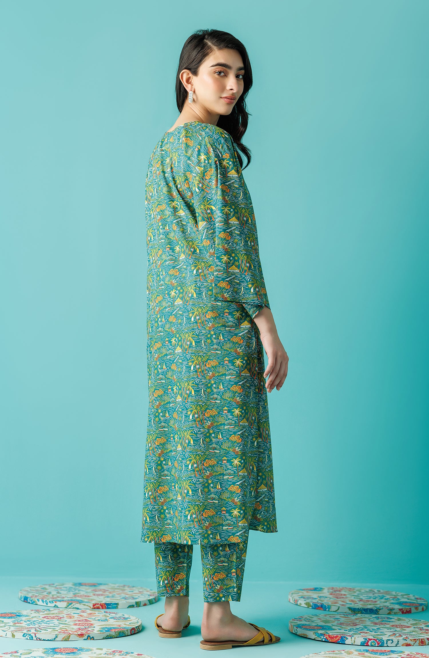 Stitched 2 Piece Printed Lawn Shirt and Lawn Pant (WRCC24S-2007)