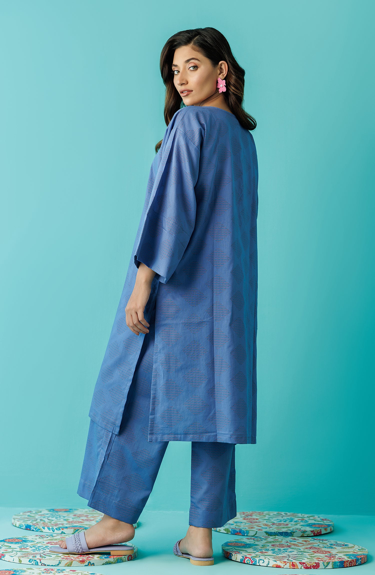 Stitched 2 Piece Plain Jacquard Shirt and Jacquard Pant (WRCJ24S-2051)