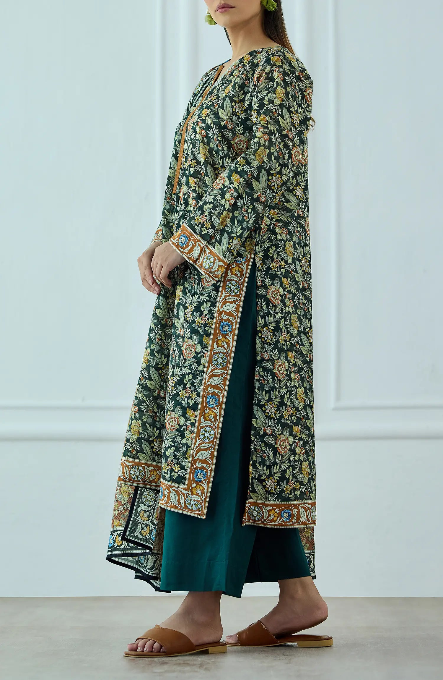 Unstitched | 3 Piece | Printed | Texture Lawn Shirt | OTL-25-465/U BLACK