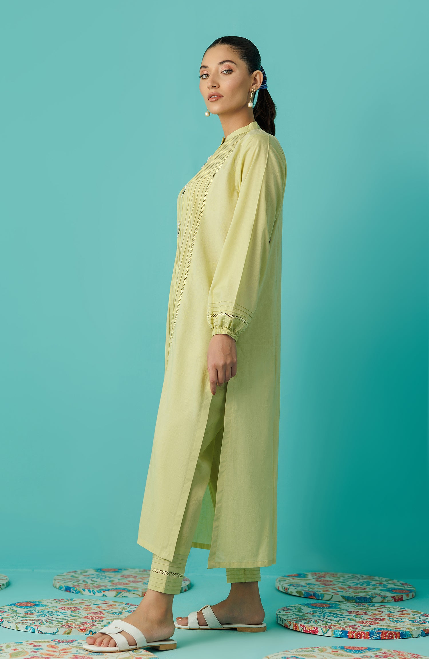 Stitched 2 Piece Plain Jacquard Shirt and Jacquard Pant (WRCJ24S-2005)