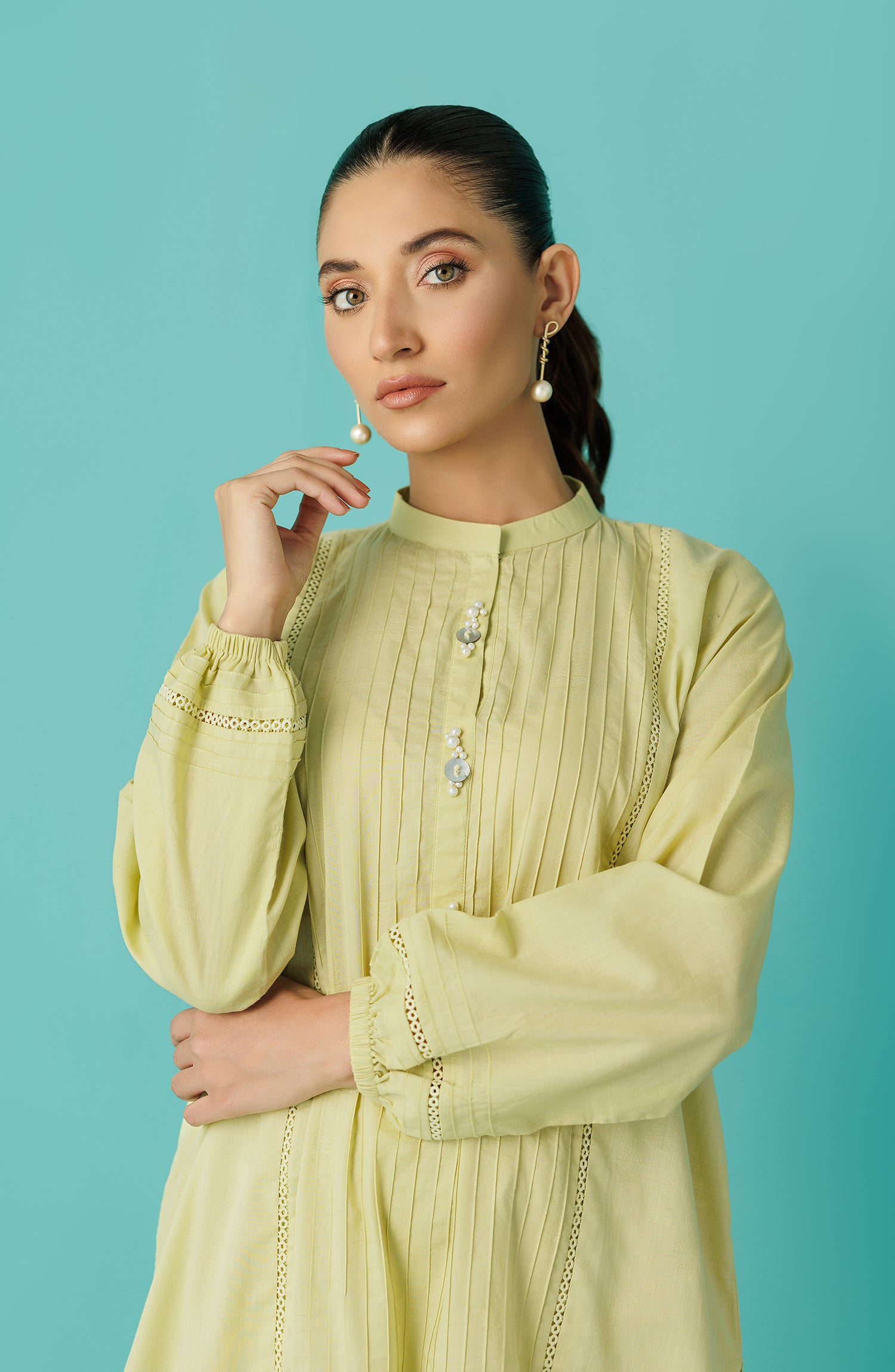 Stitched 2 Piece Plain Jacquard Shirt and Jacquard Pant (WRCJ24S-2005)