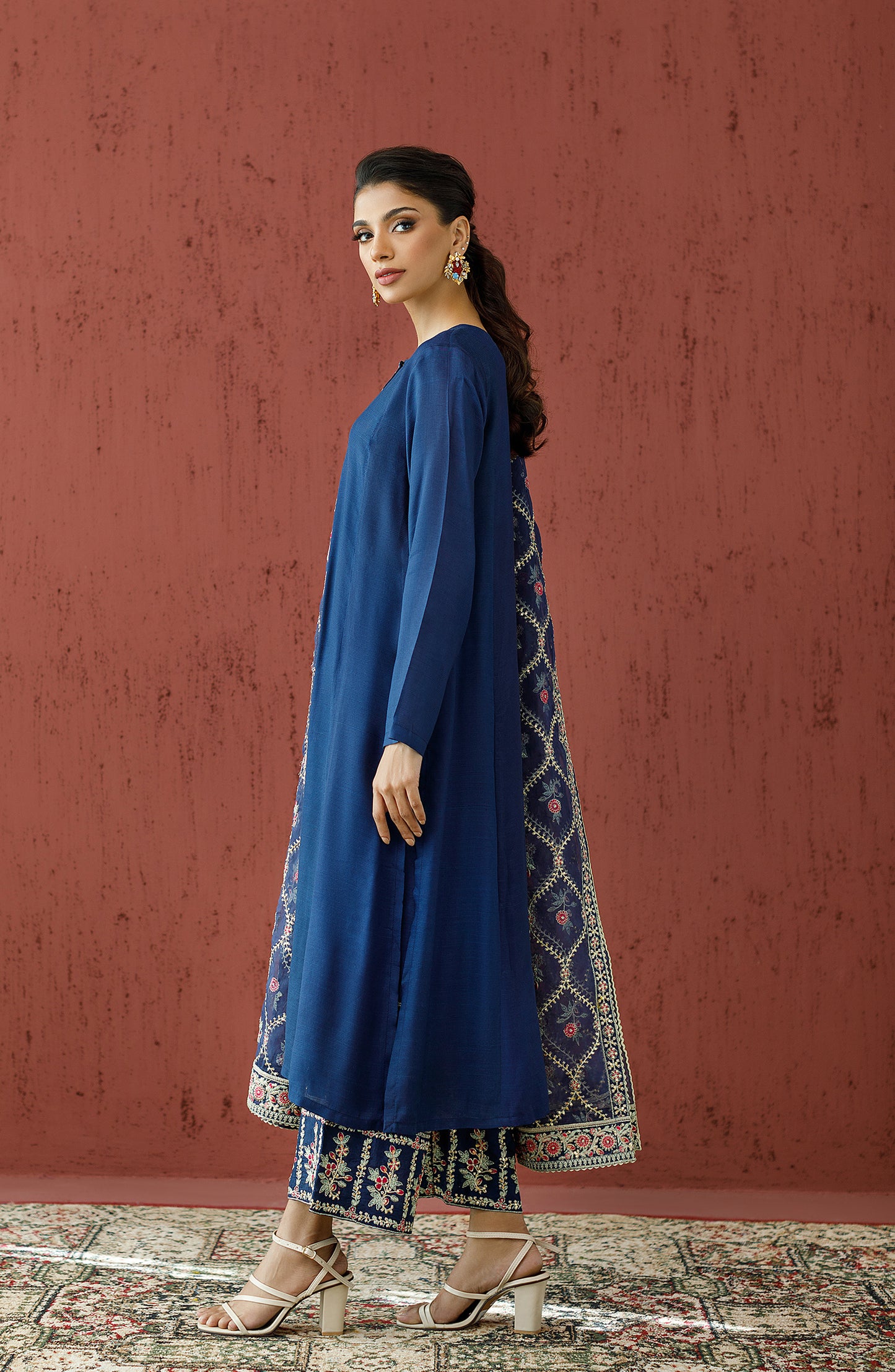 WRFR23W-3018 RAW SILK Women READY TO WEAR SHIRT DUPATTA PANTS