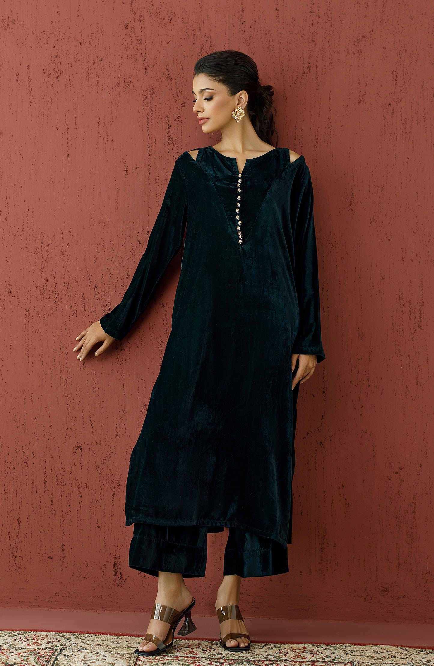 WRFV23W-2001 VELVET Women READY TO WEAR SHIRT PANTS