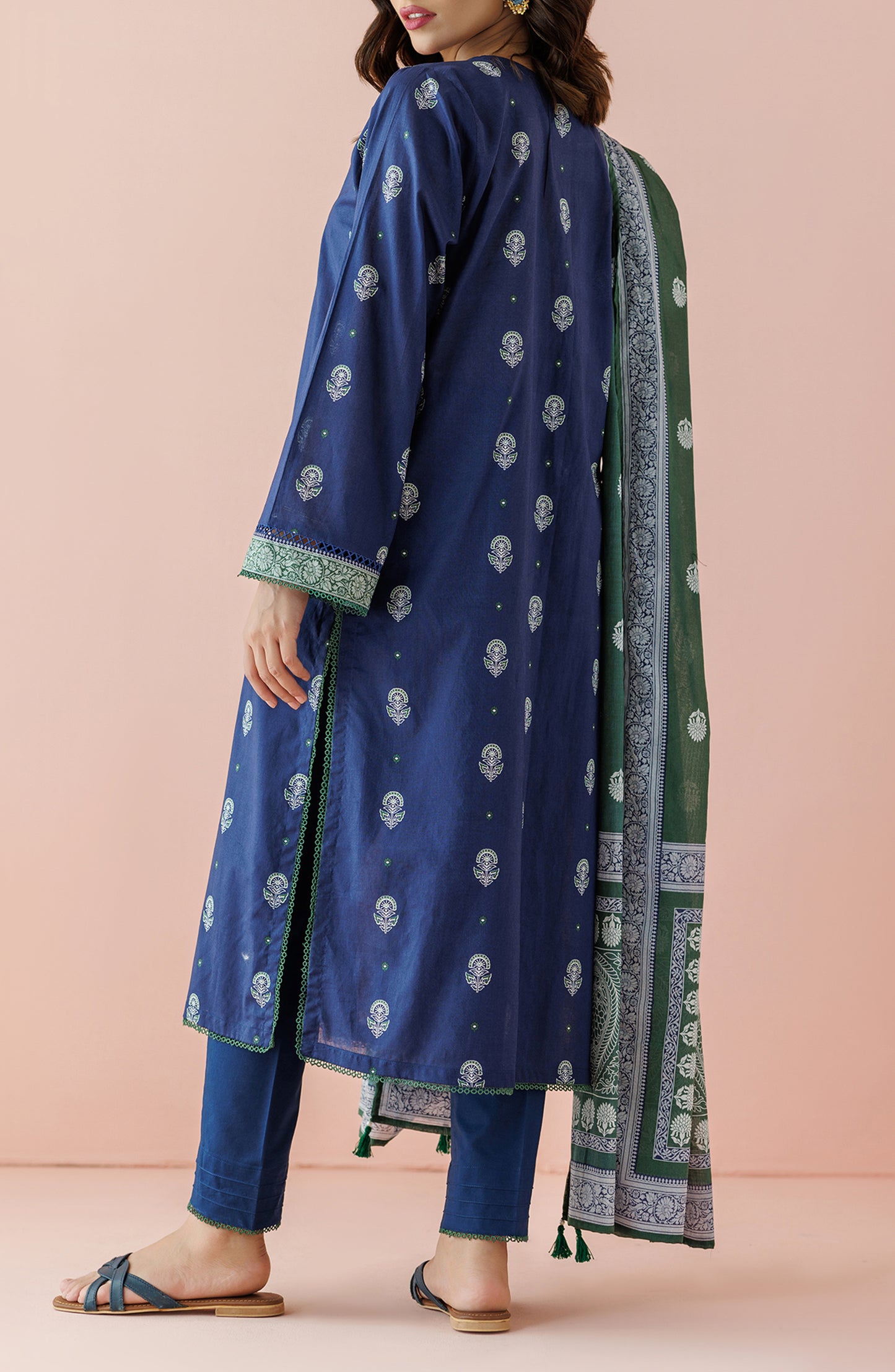 OTL-24-027/U BLUE LAWN Women UNSTITCHED SHIRT DUPATTA PANTS