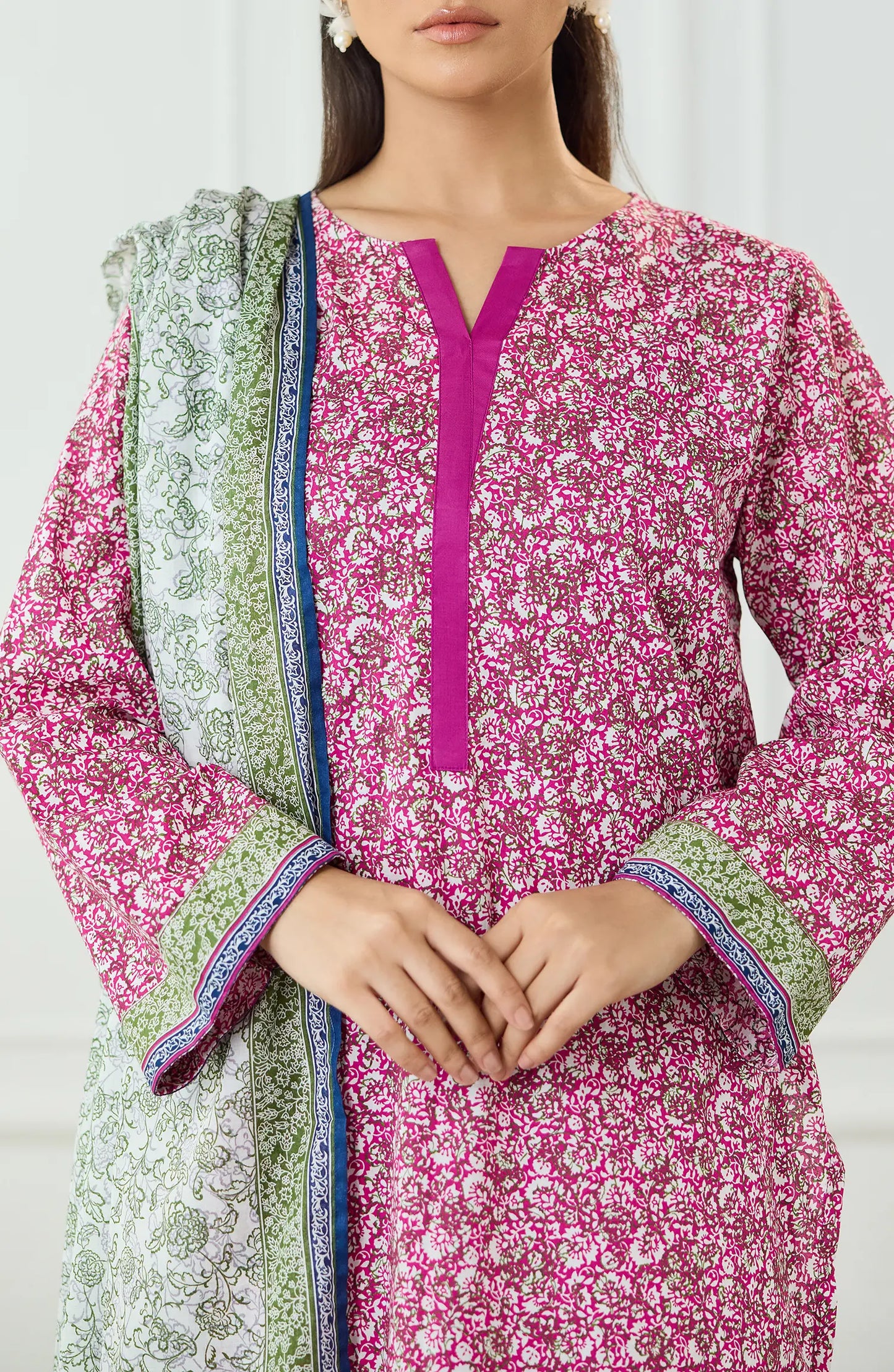 Unstitched | 3 Piece | Printed | Lawn Shirt | OTL-25-492/U PINK