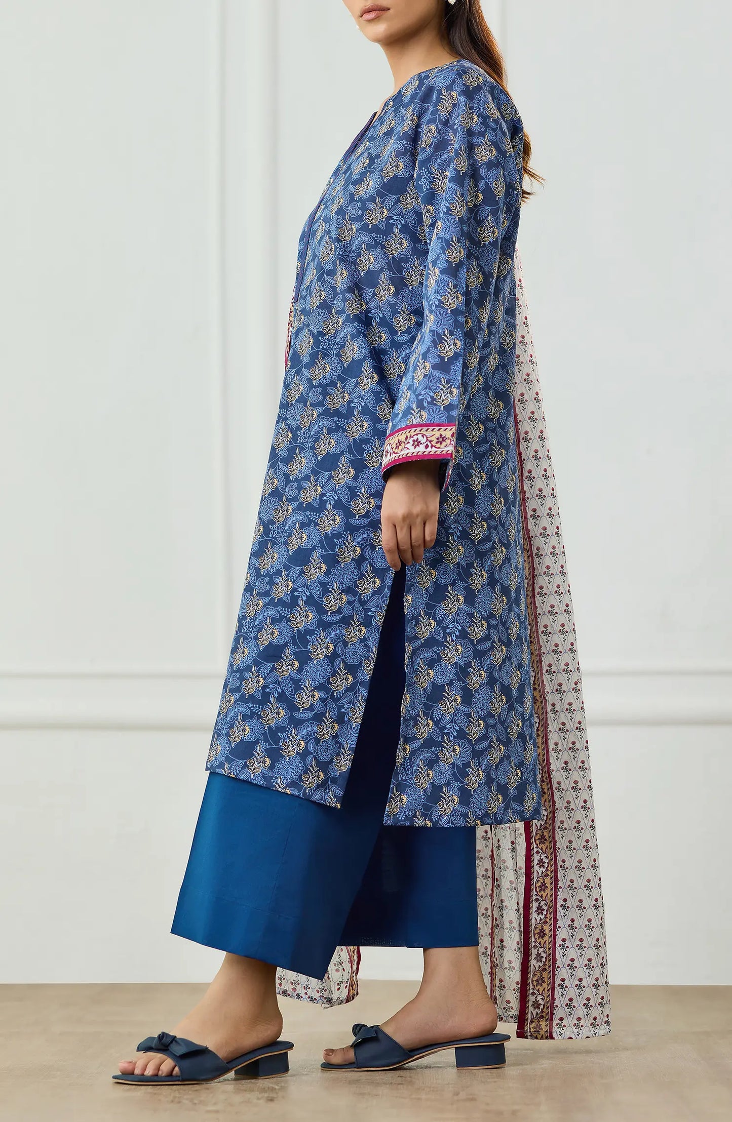 Unstitched | 3 Piece | Printed | Lawn Shirt | OTL-25-501/U BLUE