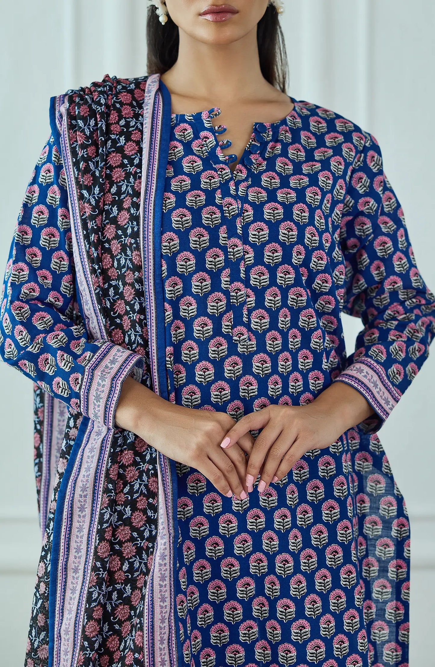 Unstitched | 3 Piece | Printed | Khaddar Shirt | OTL-25-442/U BLUE