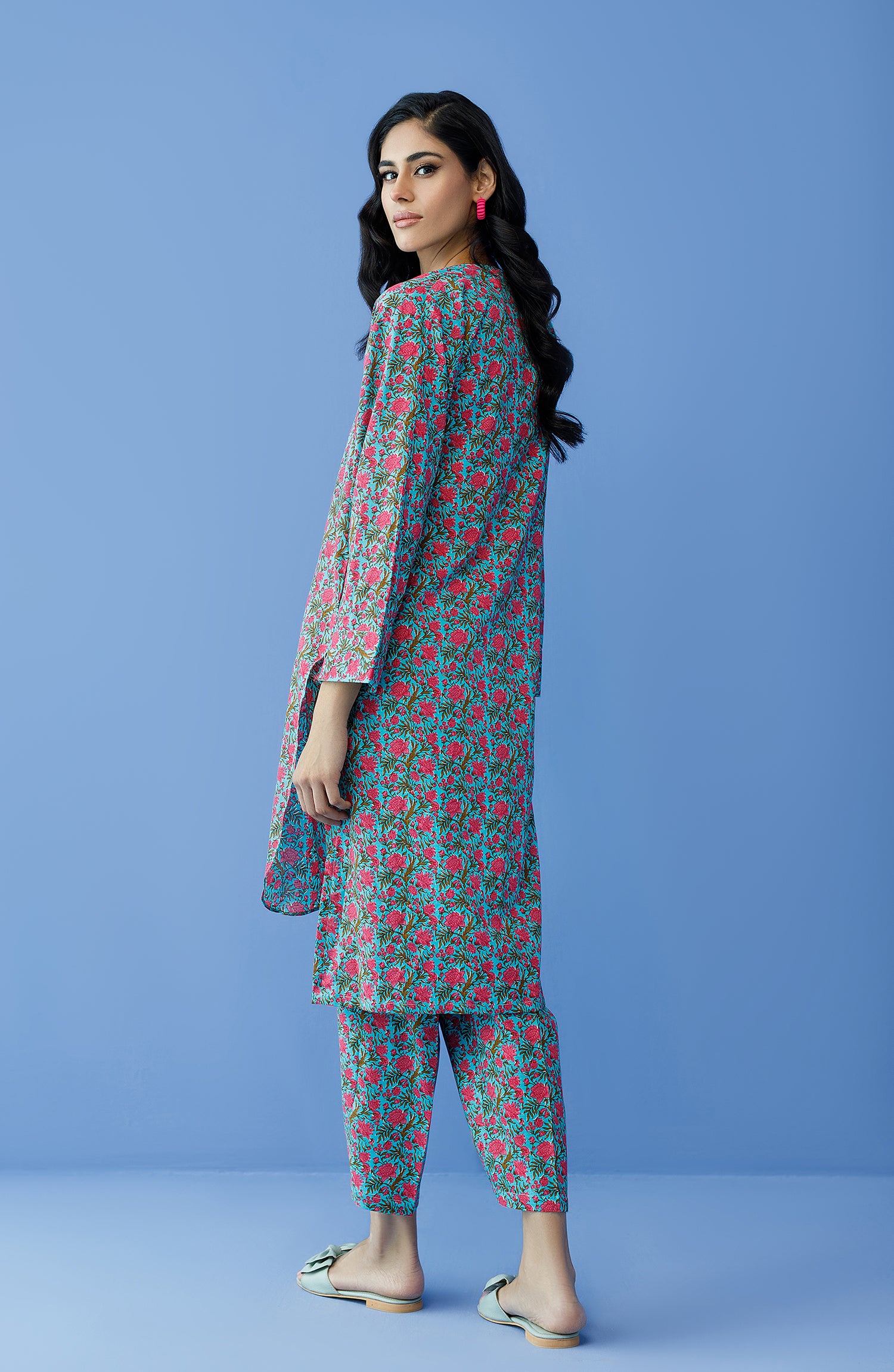 NRDS-23-204/U BLUE KHADDAR Women UNSTITCHED SHIRT PANTS