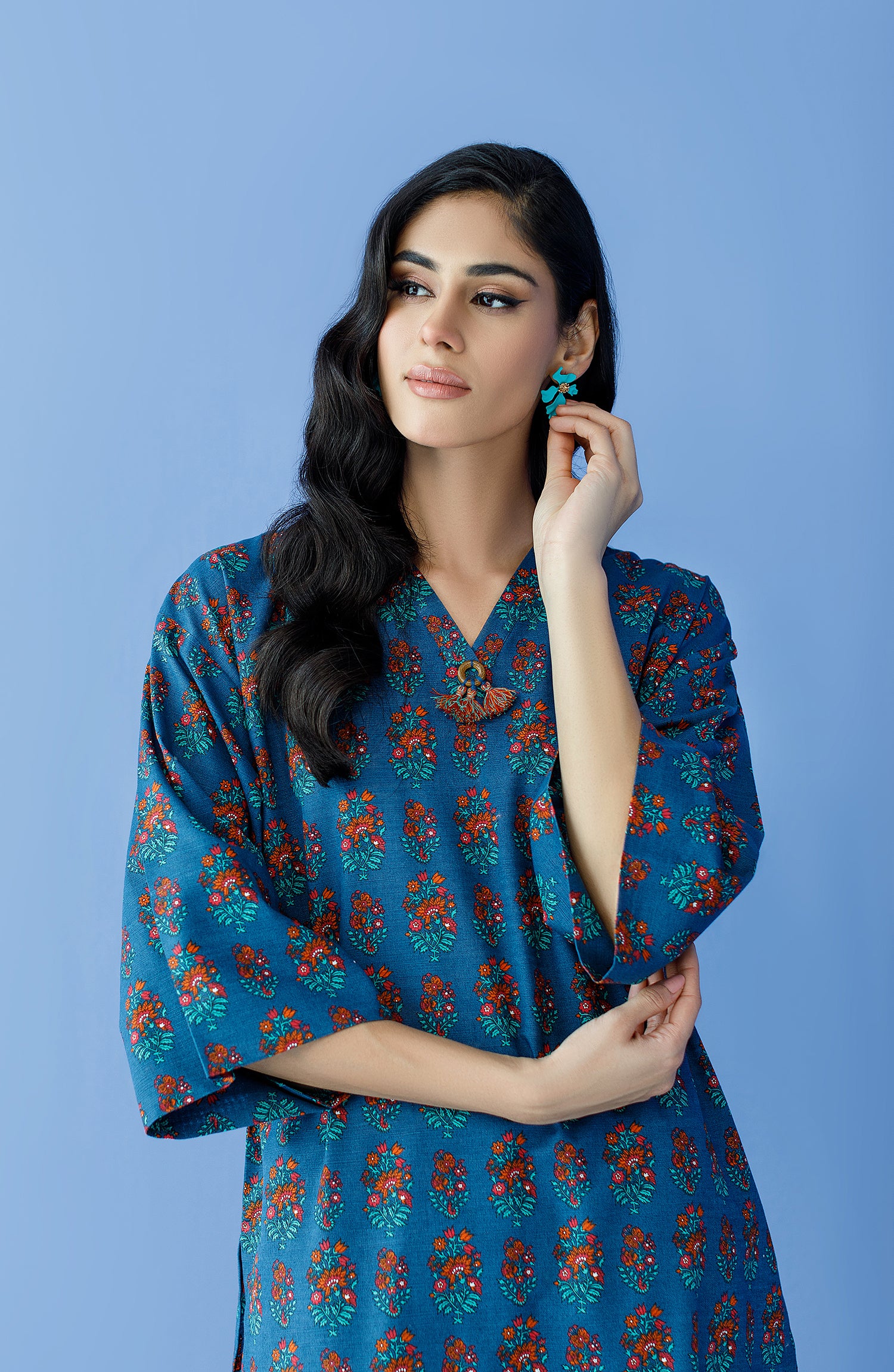 NRDS-23-182/U TEAL KHADDAR Women UNSTITCHED SHIRT PANTS