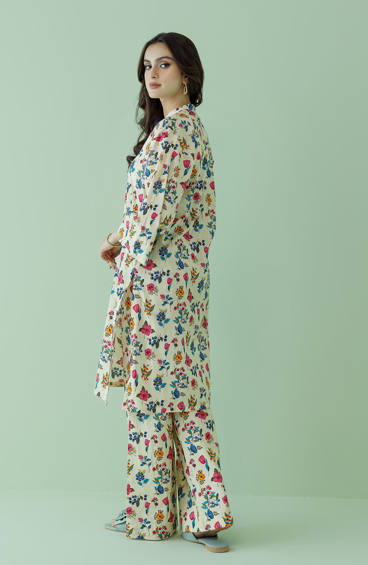 NRDS-23-172/U BEIGE LAWN Women UNSTITCHED SHIRT PANTS