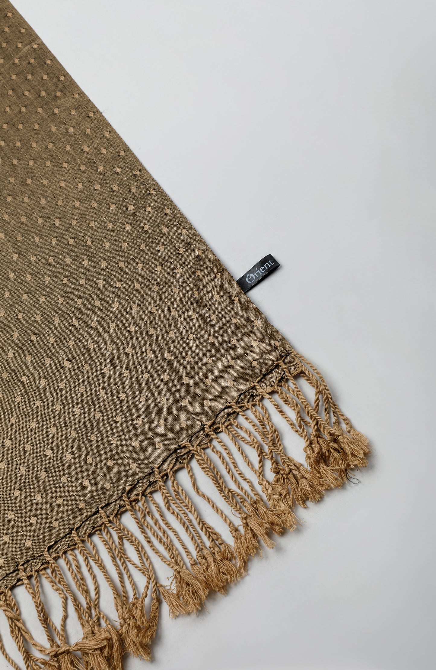 NA-D-PL-23-036 BEIGE COTTON ACCESSORIES SCARF