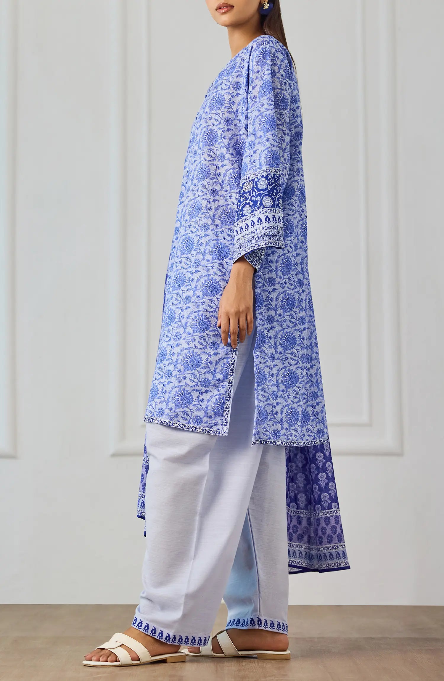 Unstitched | 3 Piece | Printed | Khaddar Shirt | OTL-25-447/U BLUE