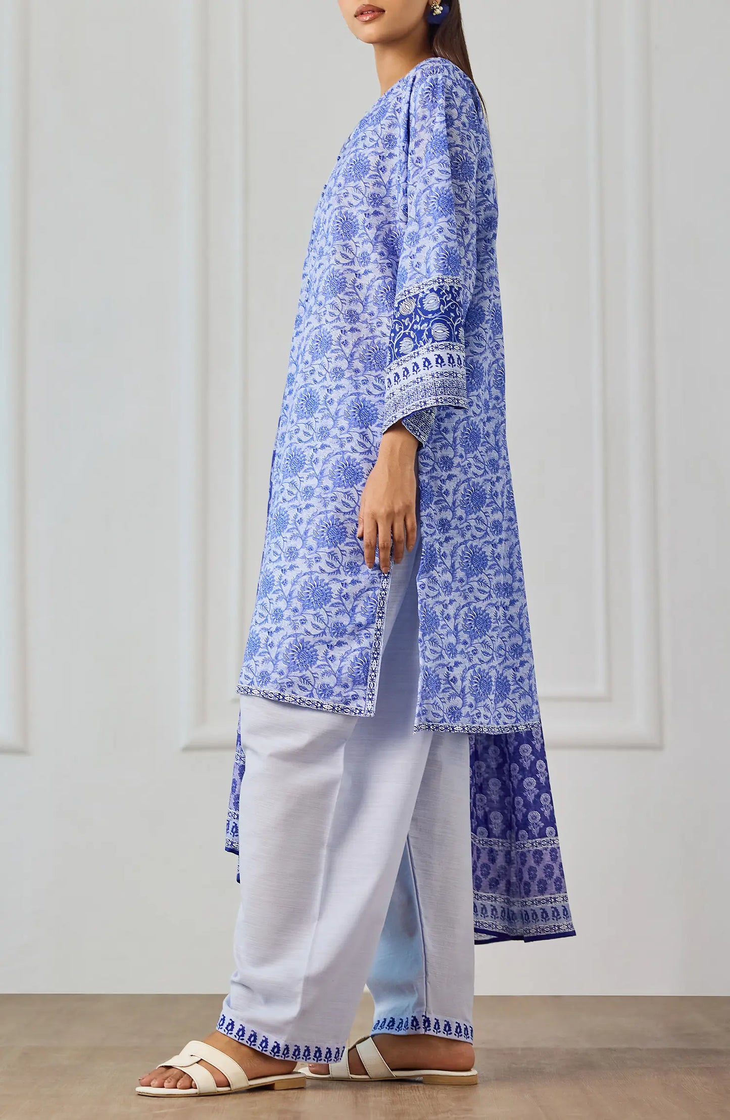 Unstitched | 3 Piece | Printed | Khaddar Shirt | OTL-25-447/U BLUE