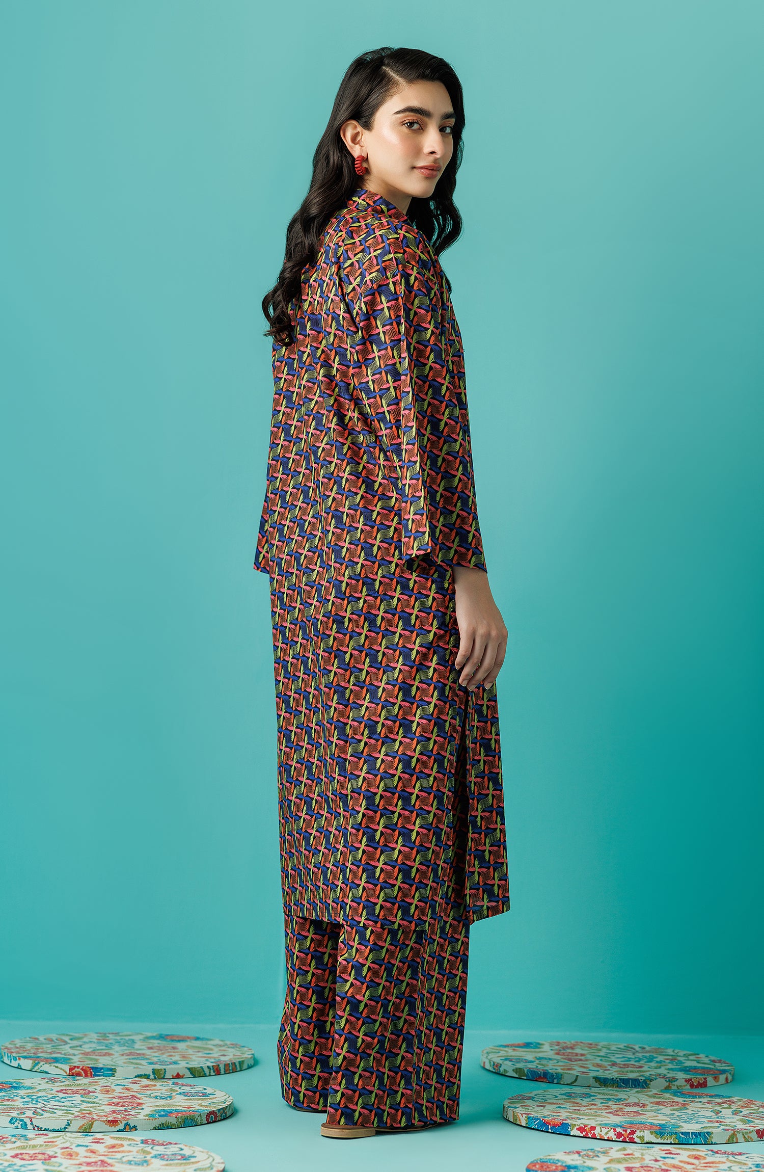 Stitched 2 Piece Printed Lawn Shirt and Lawn Pant (WRCC24S-2004)