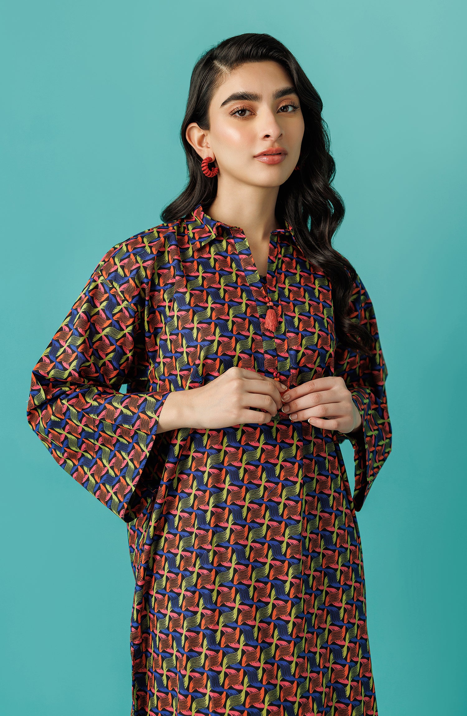 Stitched 2 Piece Printed Lawn Shirt and Lawn Pant (WRCC24S-2004)