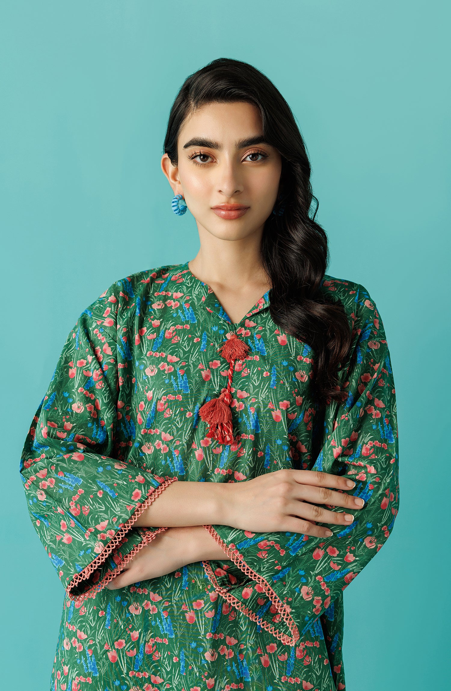 Stitched 2 Piece Printed Lawn Shirt and Lawn Pant (WRCC24S-2003)