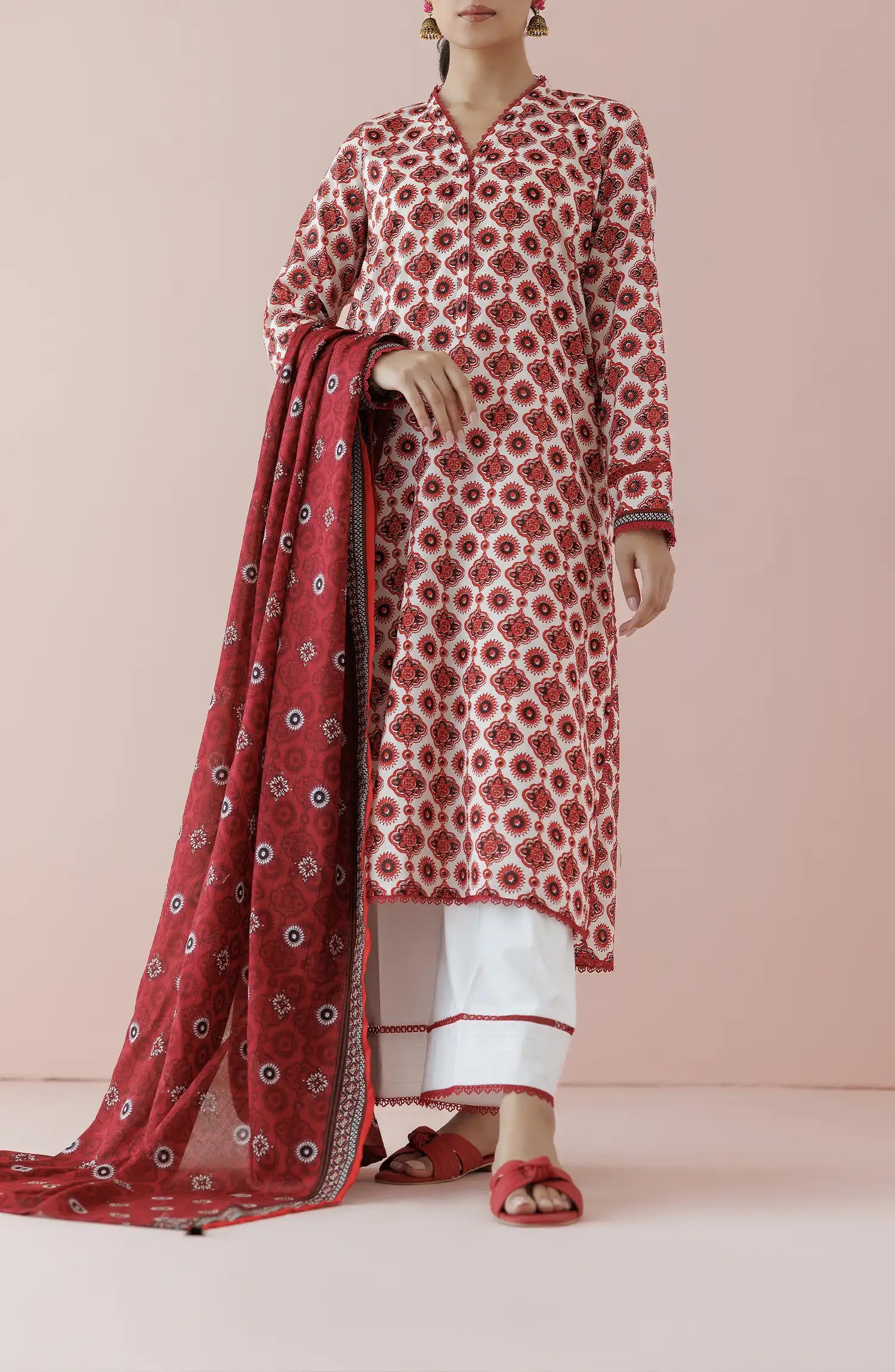 OTL-24-158 LAWN Women STITCHED SHIRT DUPATTA PANTS