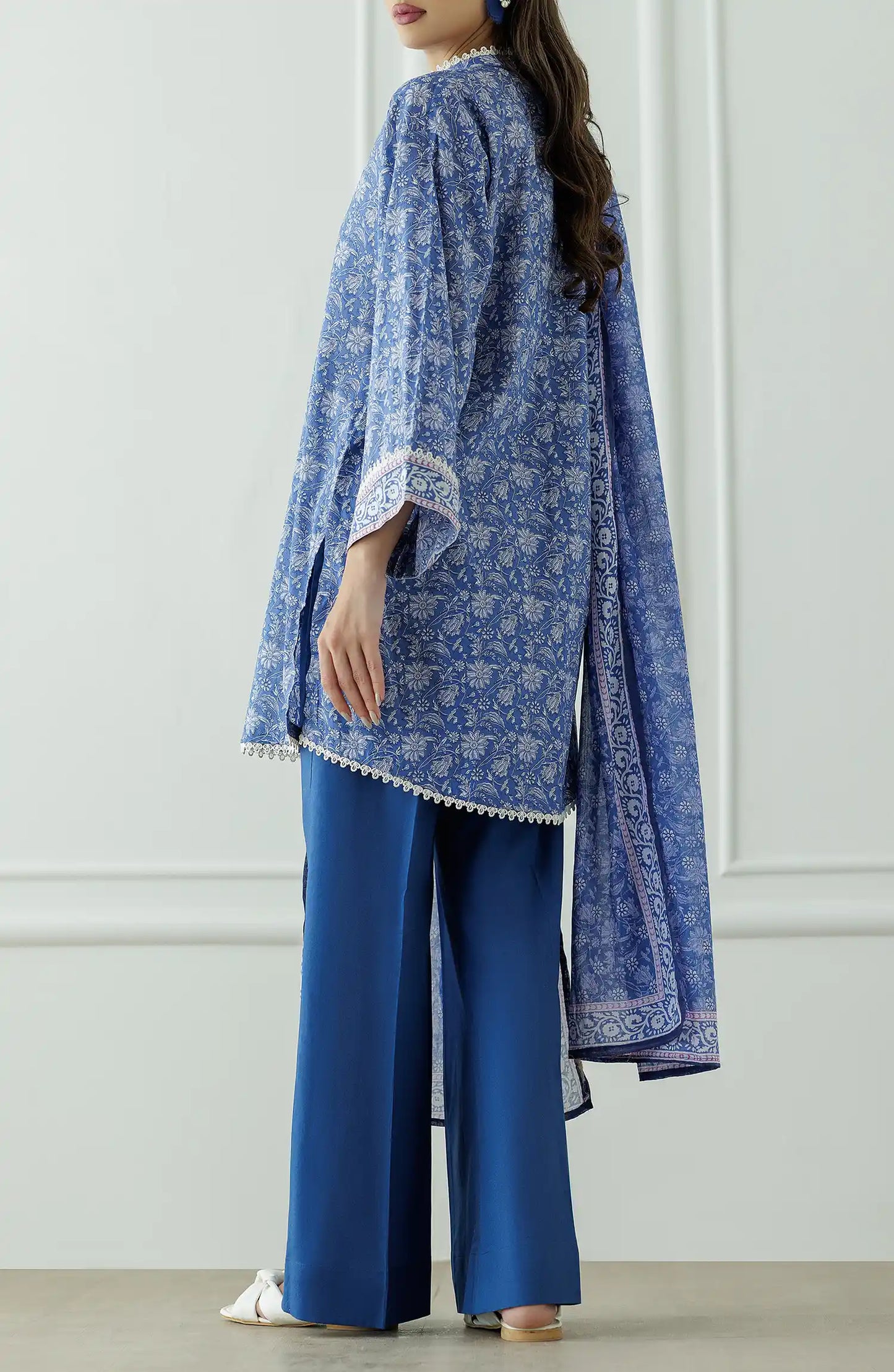 Stitched Printed Lawn Shirt Dupatta & Pant - 3 Piece - OTL-25-006S2