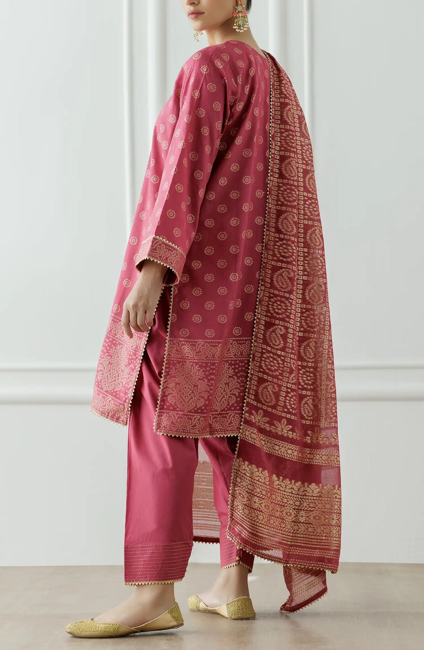 Unstitched Printed Lawn Jacquard Shirt Dupatta & Pant - 3 Piece - OTL-25-011