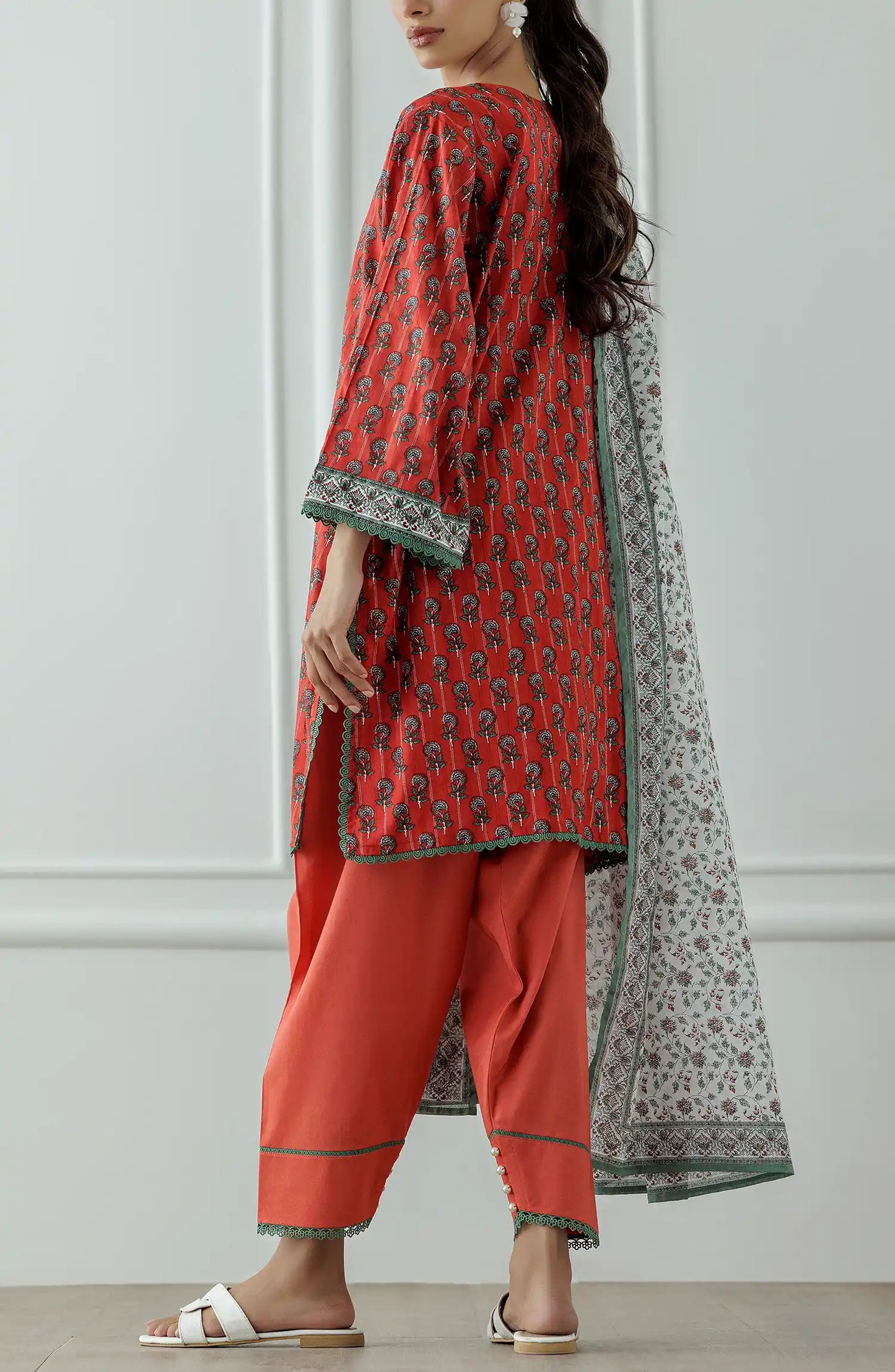 UNSTITCHED Printed Shirt Dupatta & Pant - 3 Piece - OTL-25-024
