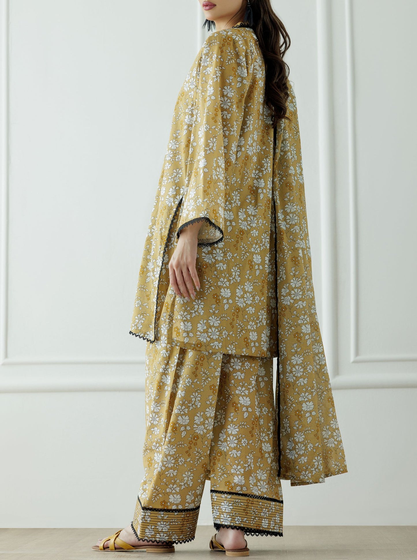 UNSTITCHED Printed Lawn Shirt Dupatta & Pant - 3 Piece - OTL-25-067