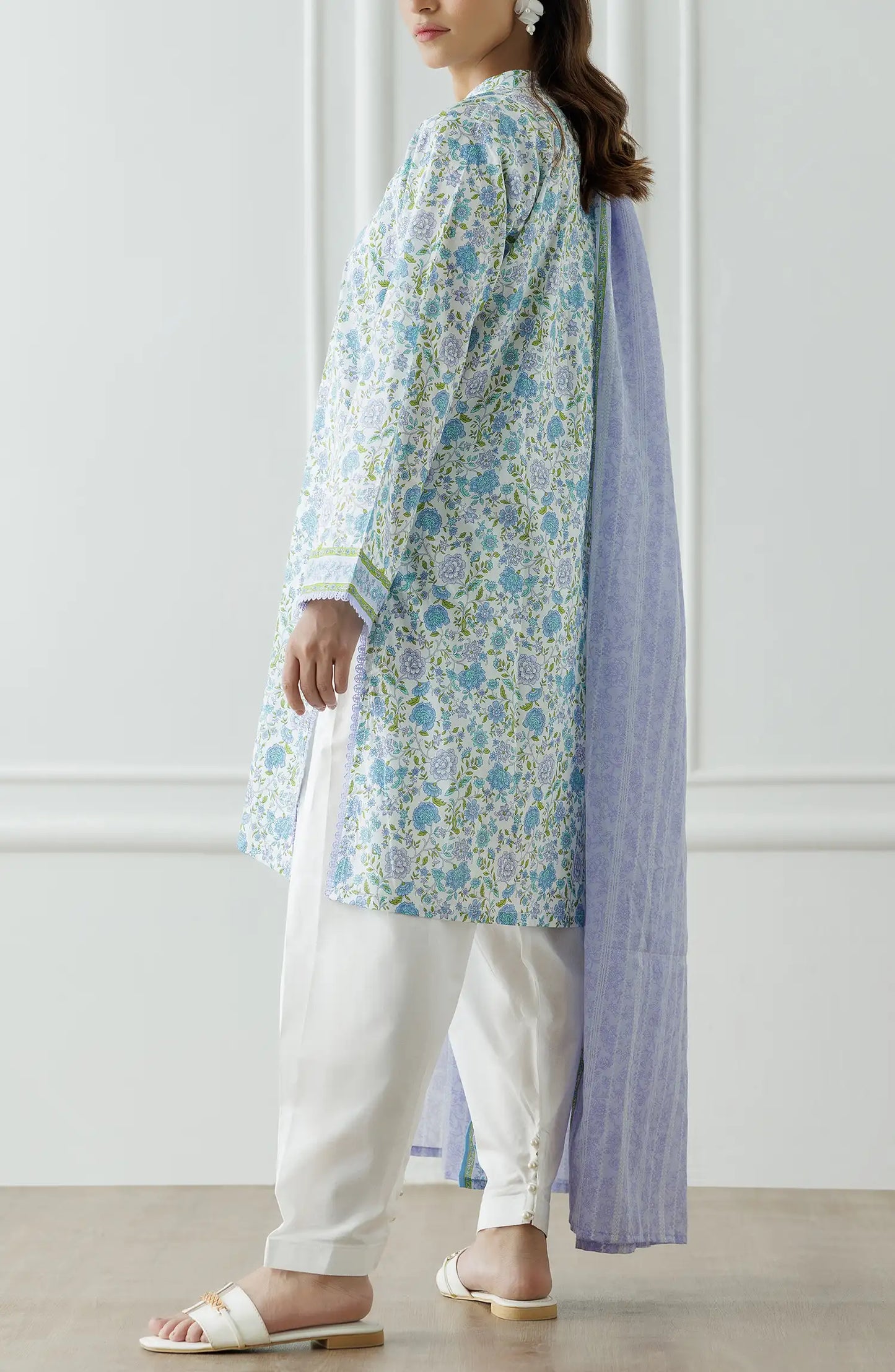 UNSTITCHED Printed Shirt Dupatta & Pant - 3 Piece - OTL-25-311