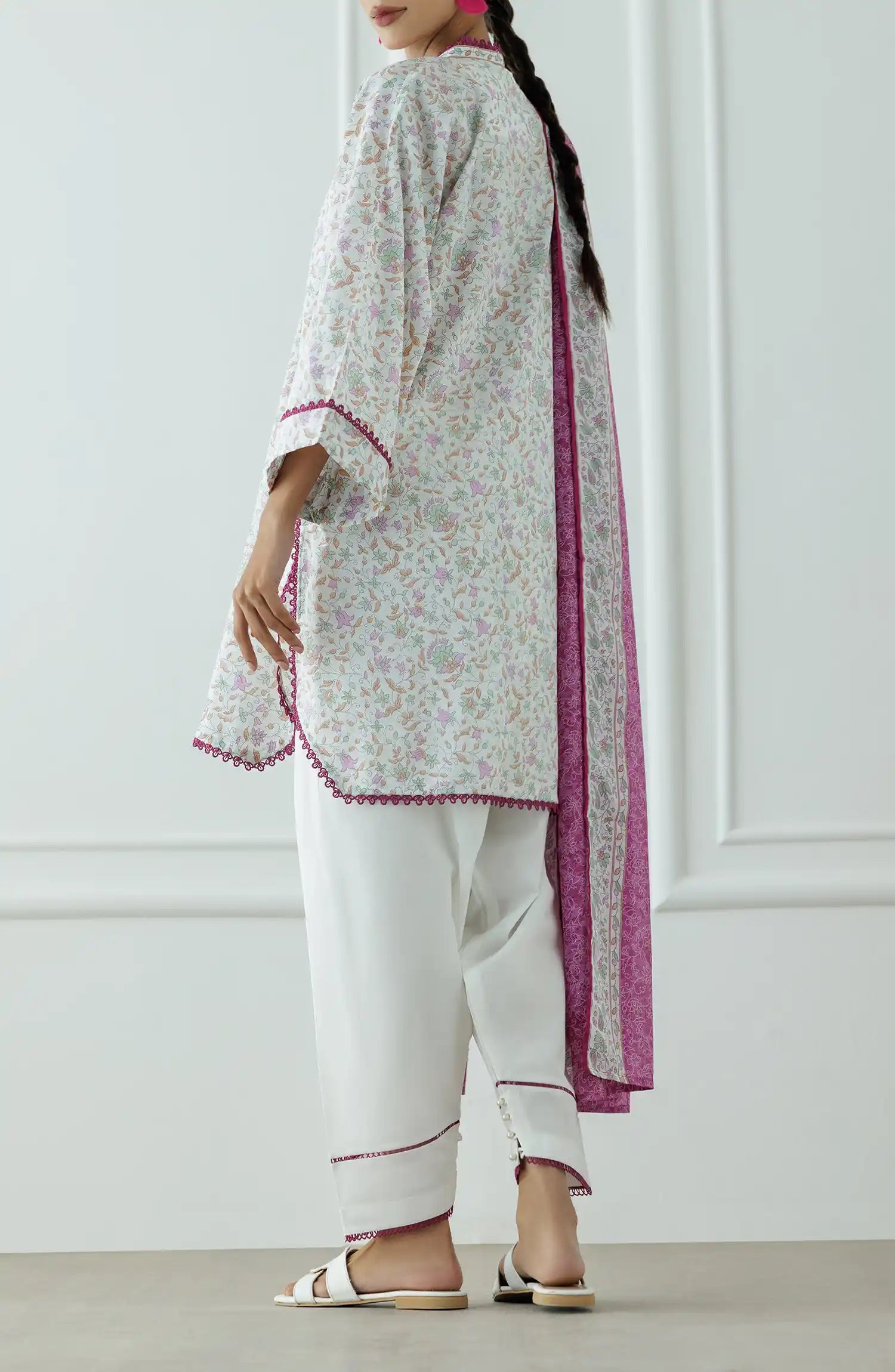 Stitched Printed Lawn Shirt Dupatta & Pant - 3 Piece - WRCL25S-1002