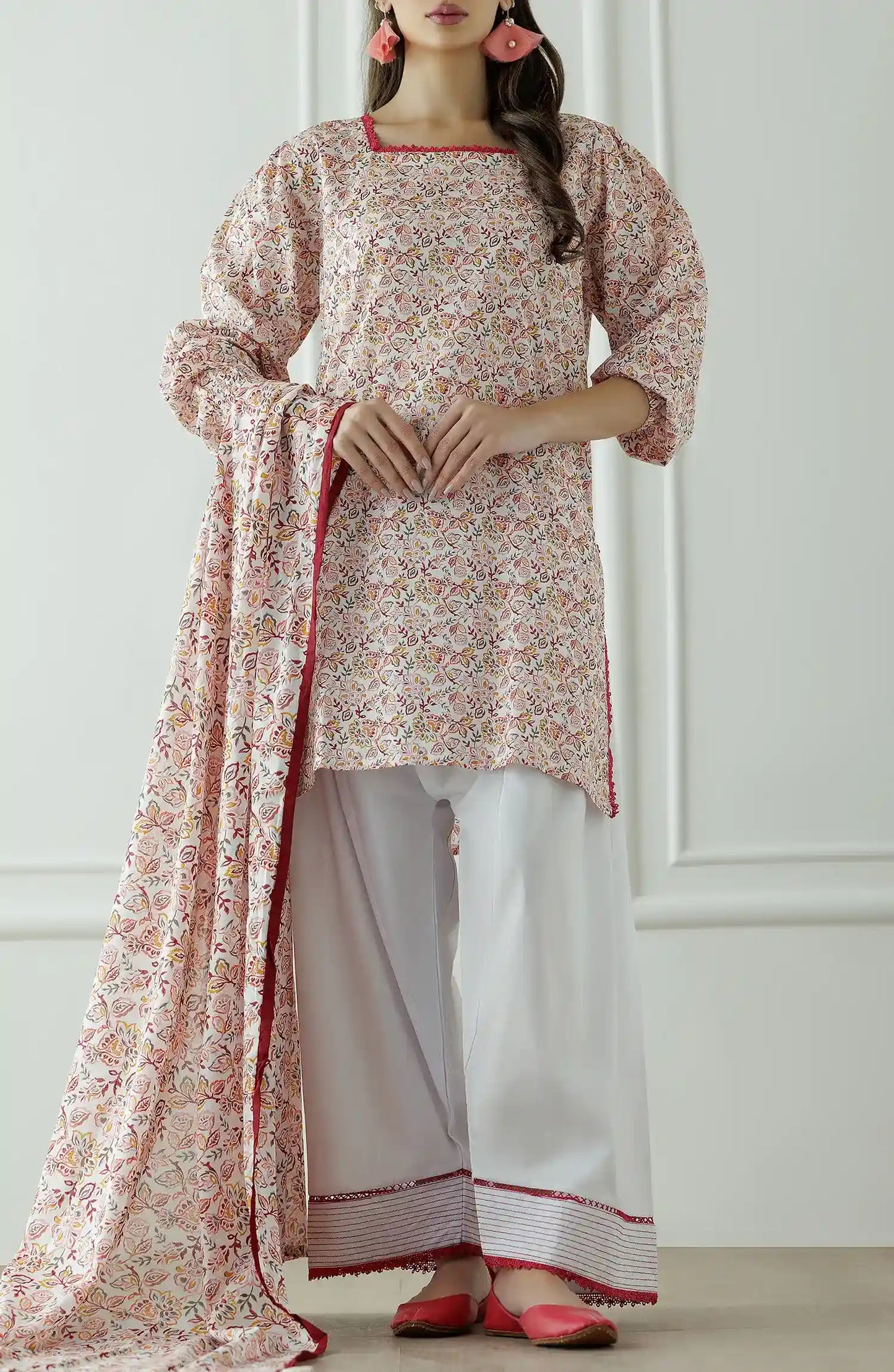 Stitched Printed Shirt Dupatta & Pant - 3 Piece - WRCL25S-1008