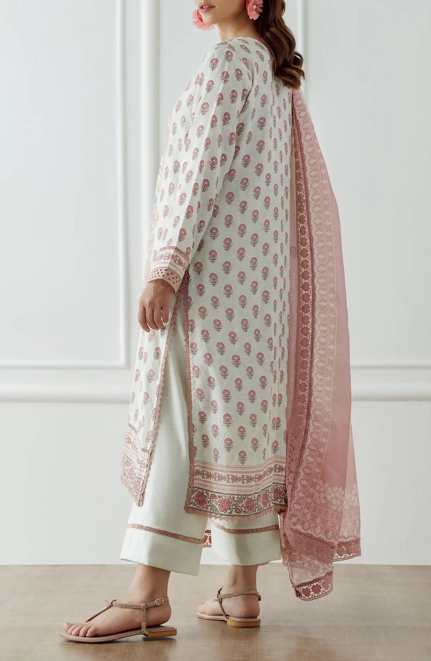 Stitched Premium Printed Raw Silk Shirt Dupatta & Pant - 3 Piece - WRCR24S-3004