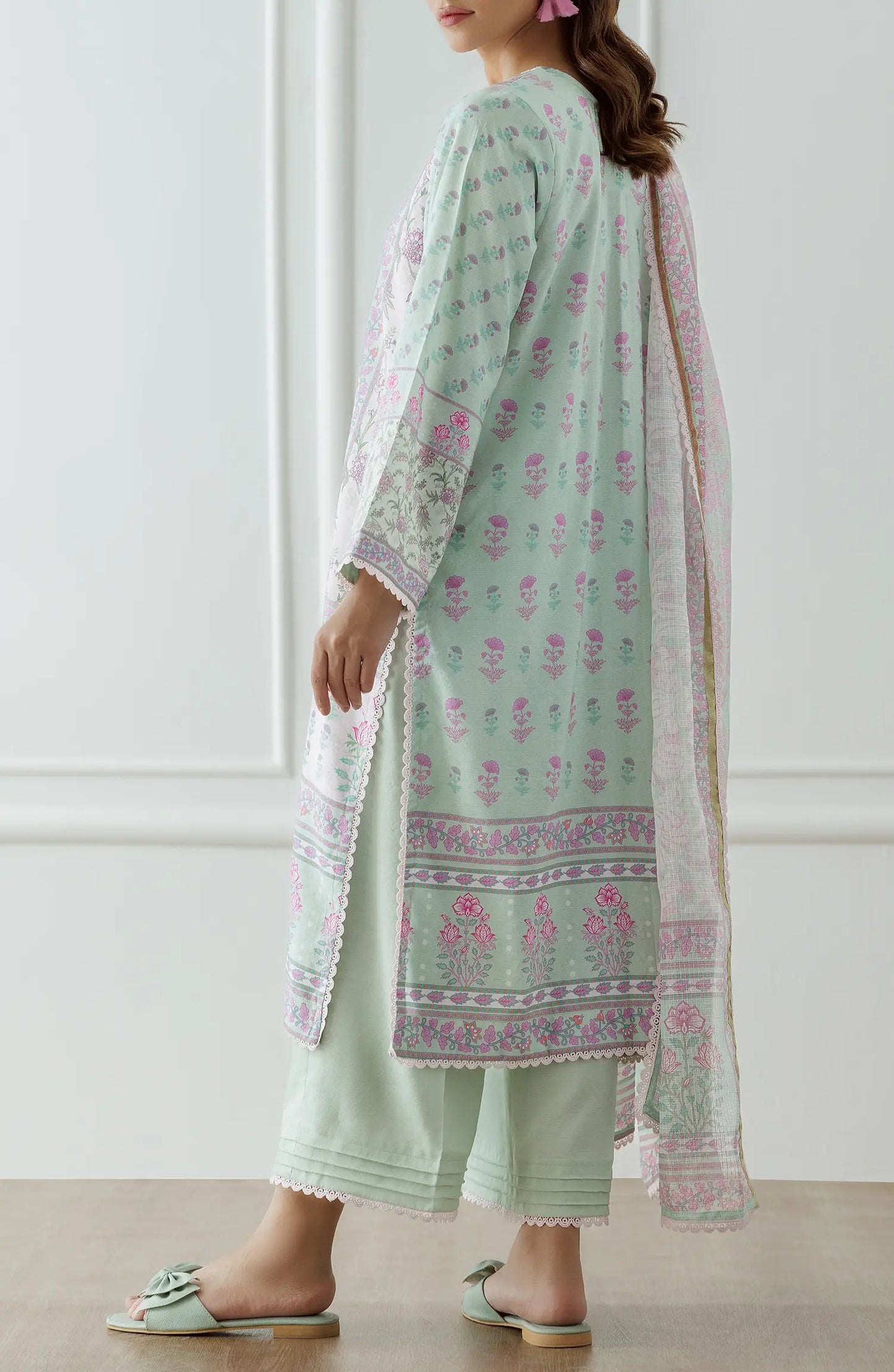 Stitched Premium Printed Raw Silk Shirt Dupatta & Pant - 3 Piece - WRCR24S-3005