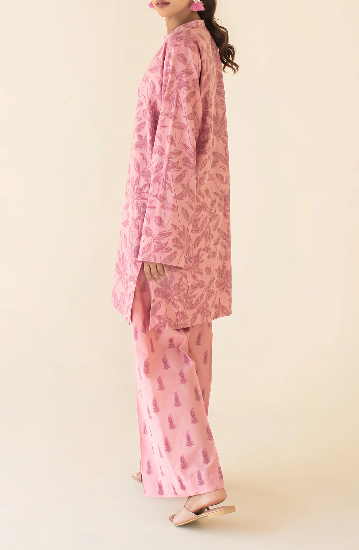 WRCY24S-2012/S PEACH JACQUARD Women READY TO WEAR SHIRT PANTS