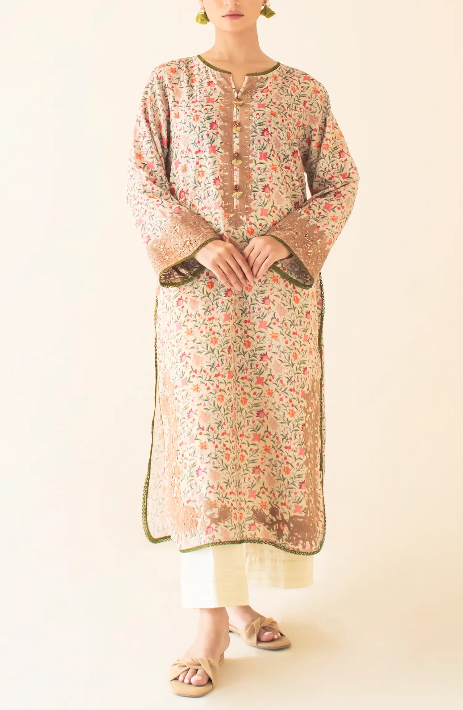 Stitched Luxury Premium Embroidered Shirt (1PC) - WRFC24S-1006