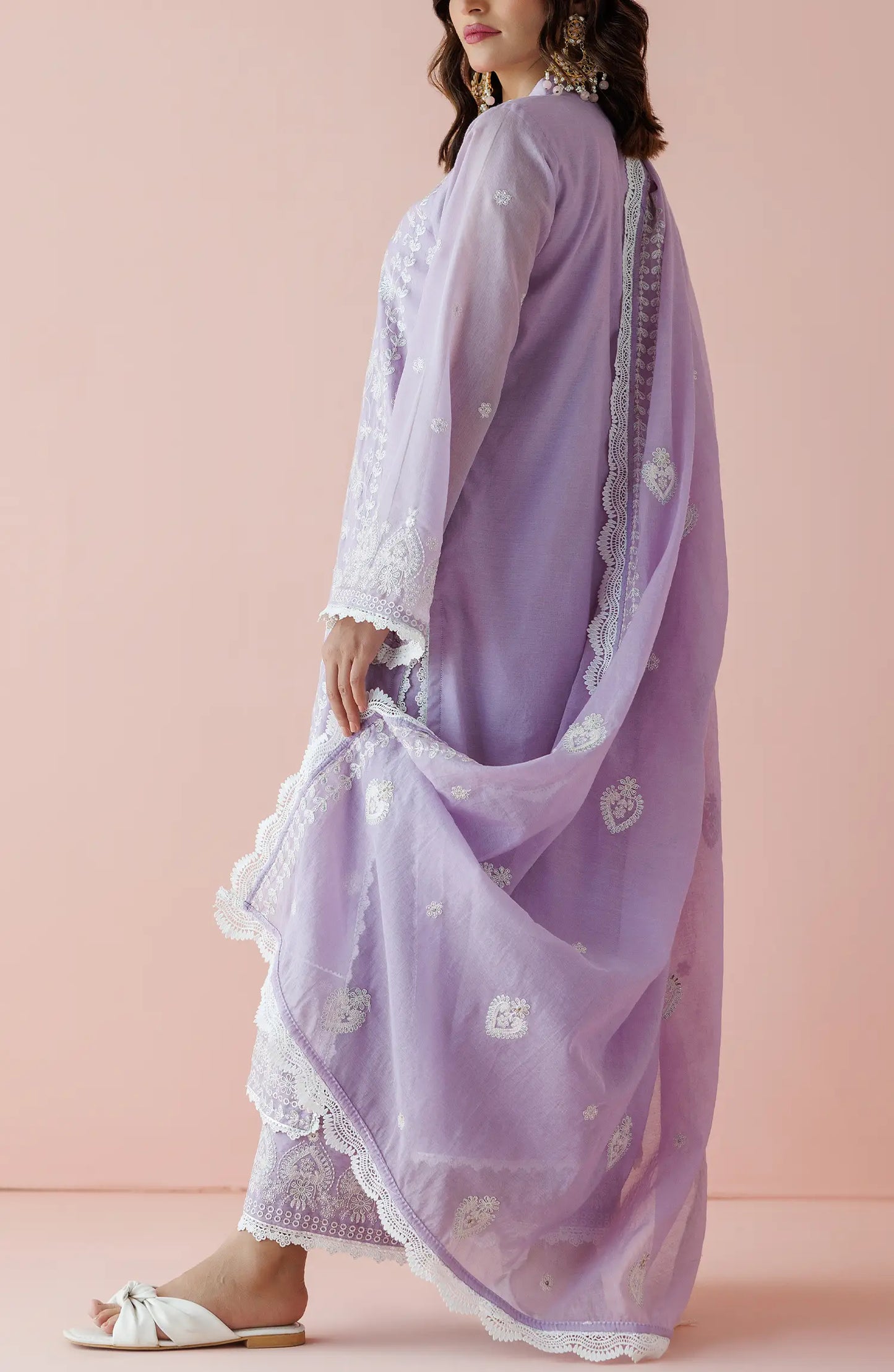 WRFC24S-3002/U LILAC KORA COTTON Women UNSTITCHED SHIRT DUPATTA PANTS