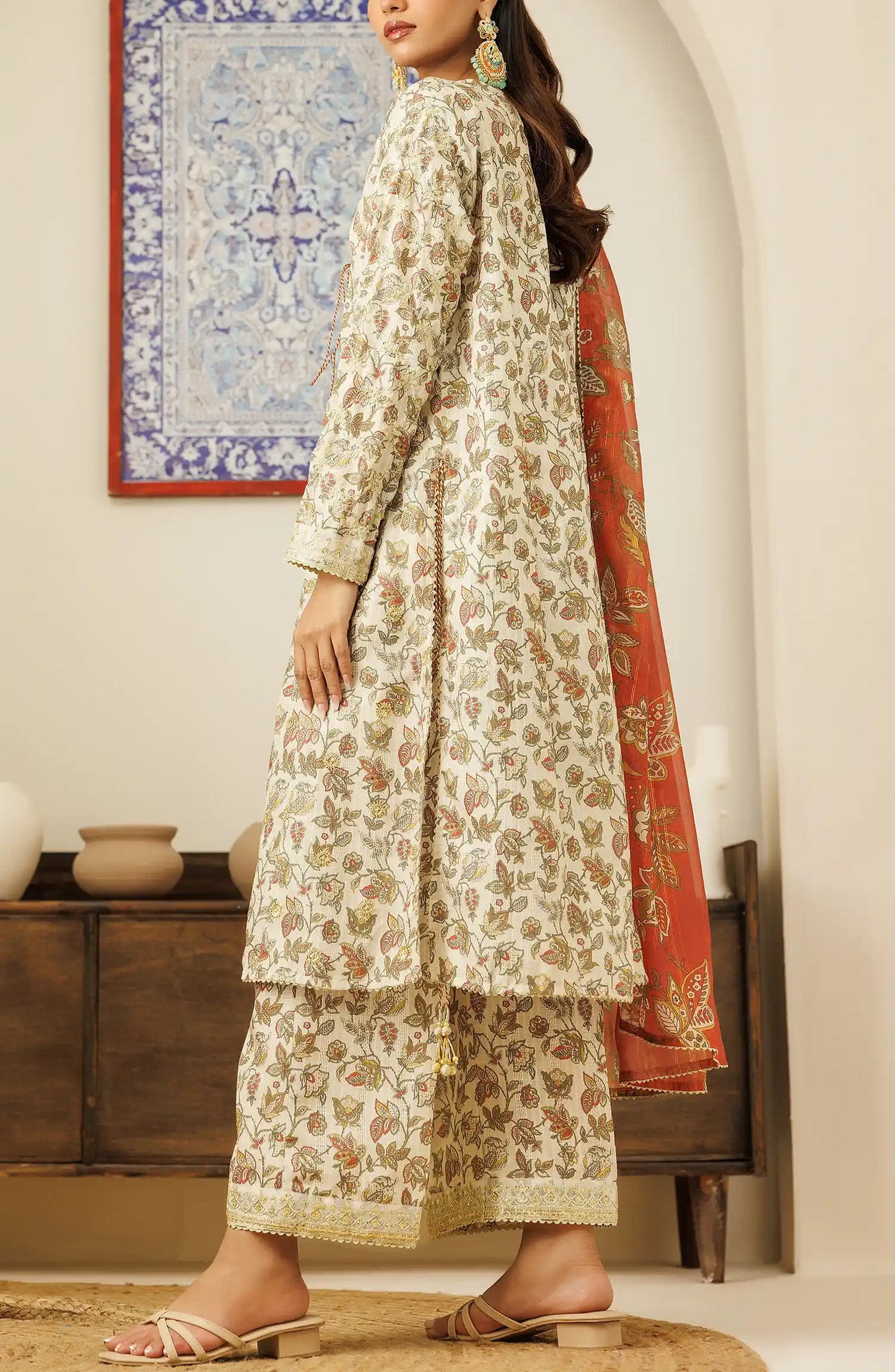 Unstitched Shirt Dupatta & Pant 3 Piece-WRFZ24S-3001