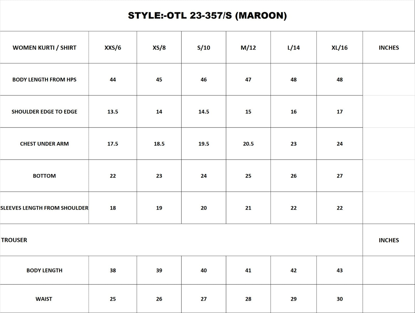 OTL-23-357/S MAROON LAWN Women READY TO WEAR SHIRT DUPATTA PANTS