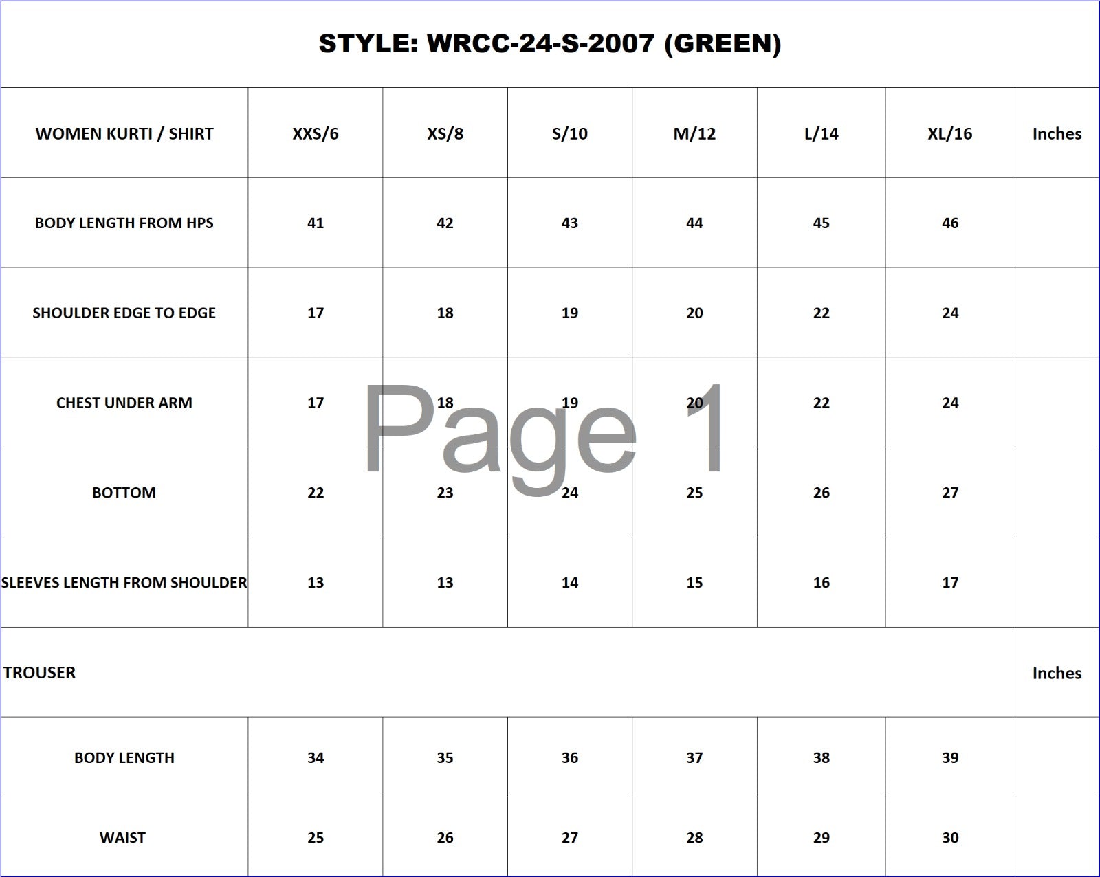 Stitched 2 Piece Printed Lawn Shirt and Lawn Pant (WRCC24S-2007)