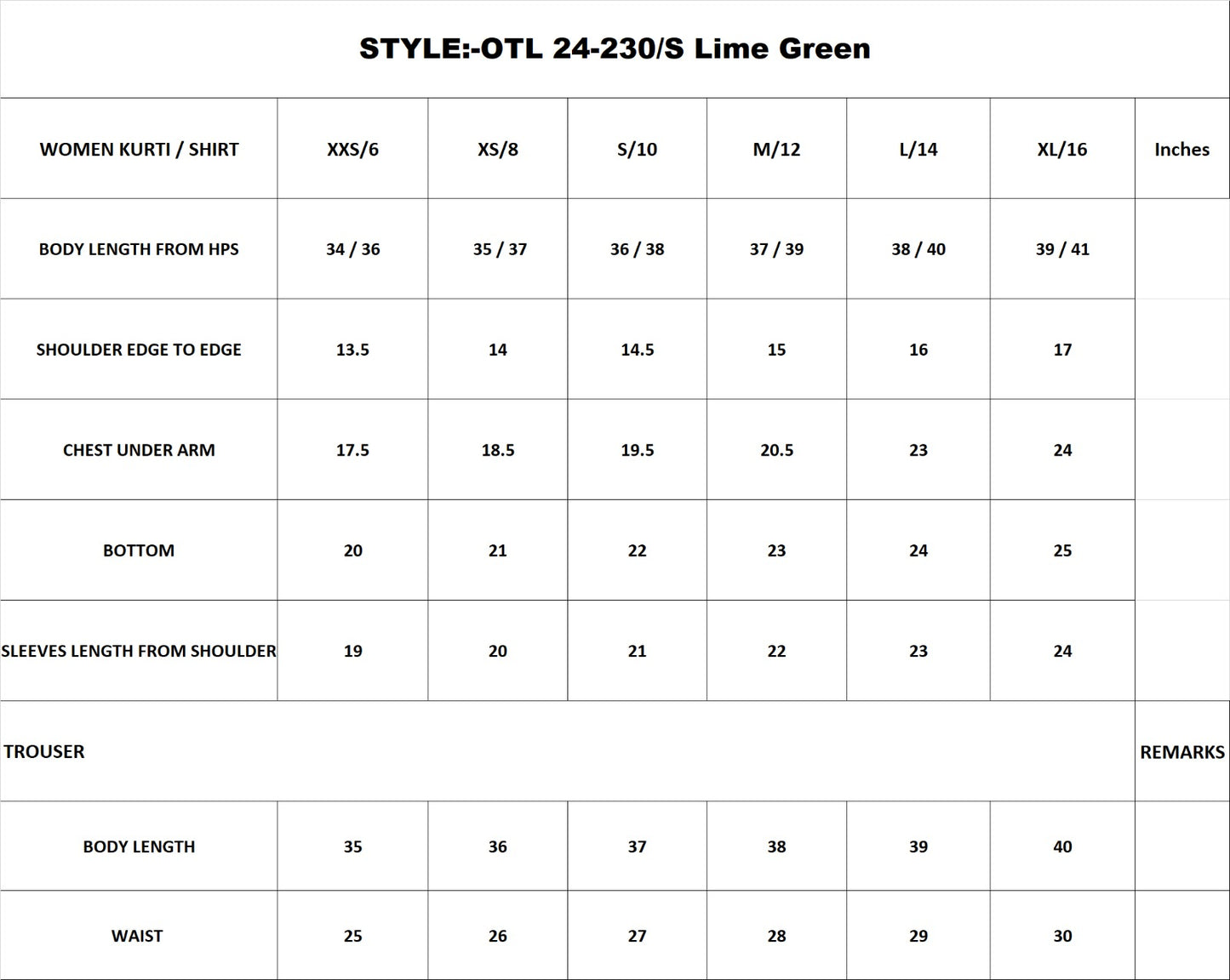 OTL-24-230/S LIME GREEN LAWN Women READY TO WEAR SHIRT DUPATTA PANTS