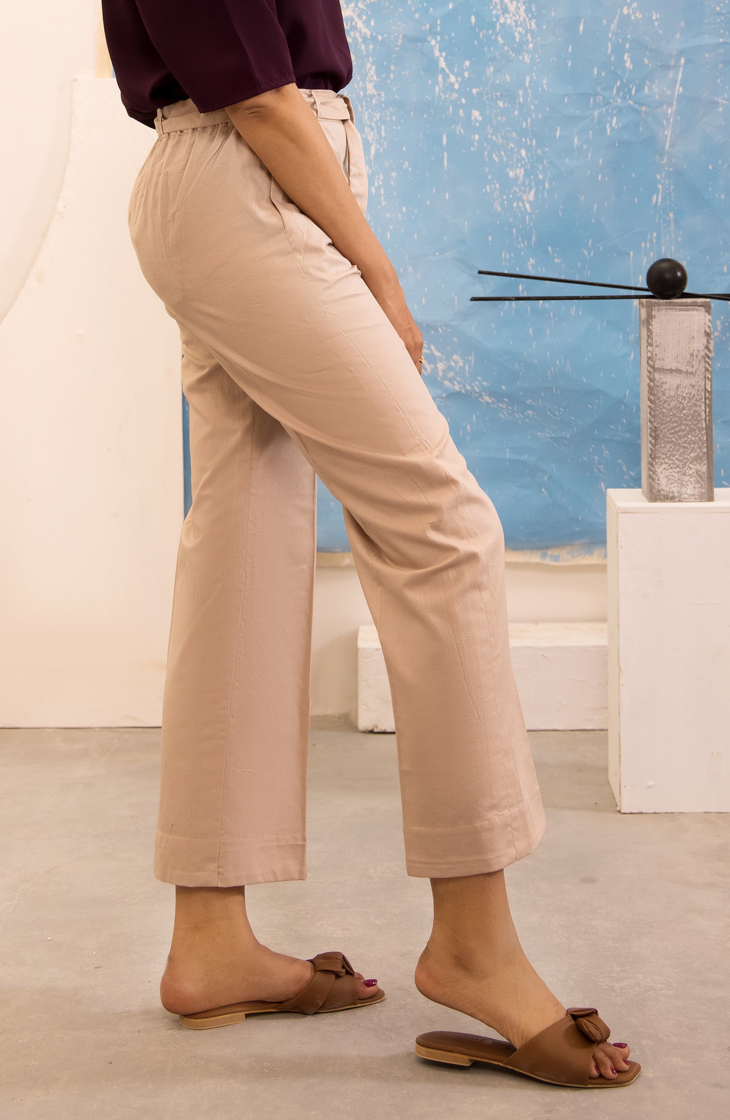 NRW-022/S BIEGE DOBBY SCPANTS WESTERN PANTS