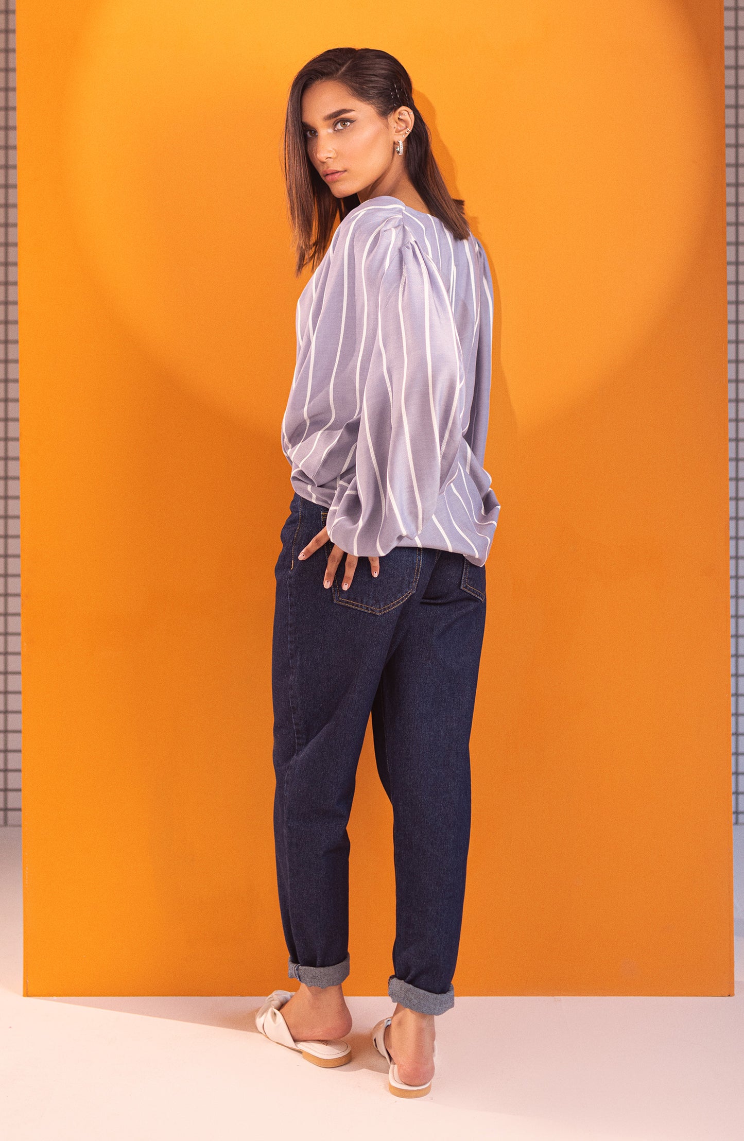 NW-CT-PL-23-018 GREY COTTON SCSHIRT READY TO WEAR SHIRT