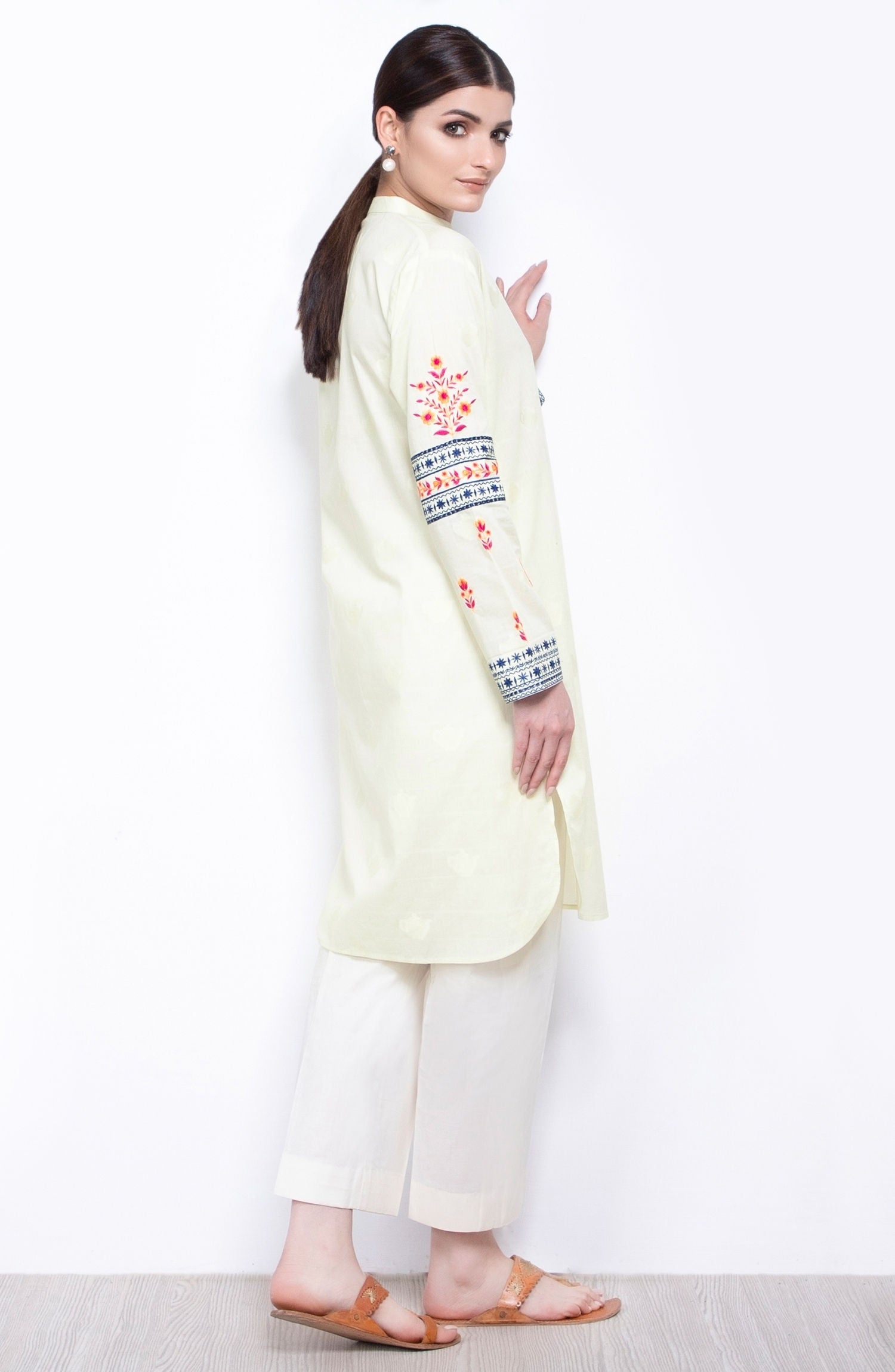 Unstitched 1 Piece Embroidered Jacquard Shirt (OTL-20-067/A)